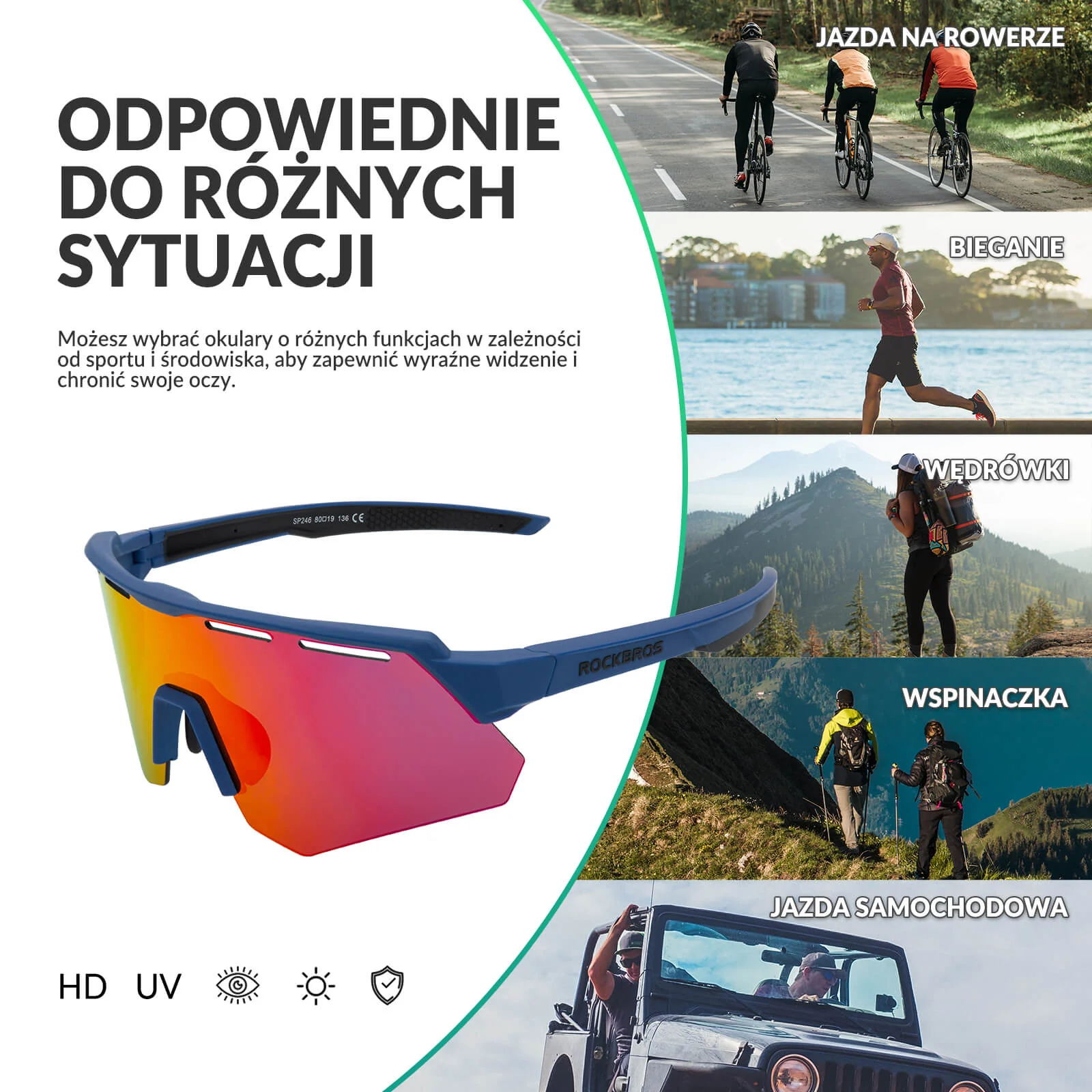 Polaryzacyjne Okulary z 4 Wymiennymi Soczewkami - Image 16