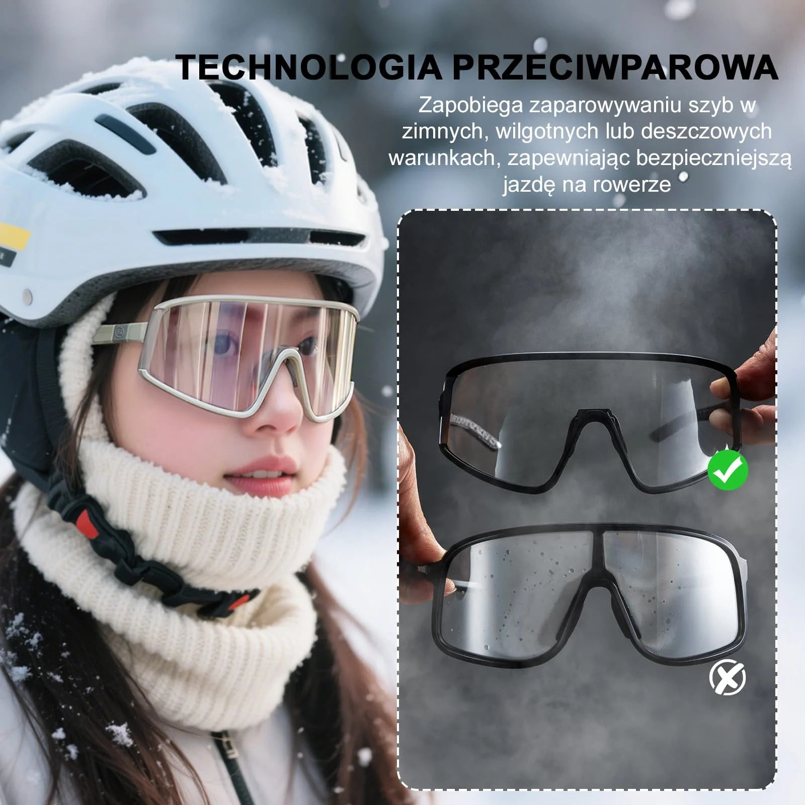Okulary Rowerowe Polaryzacyjne Ultralekkie Ochrona UV400 4 Kolory-SP376 - Image 12