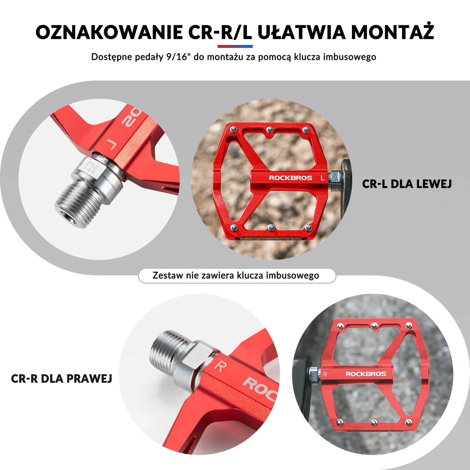 Pedał Rowerowy ze Stopu Aluminium Antypoślizgowy -K371 - Image 12