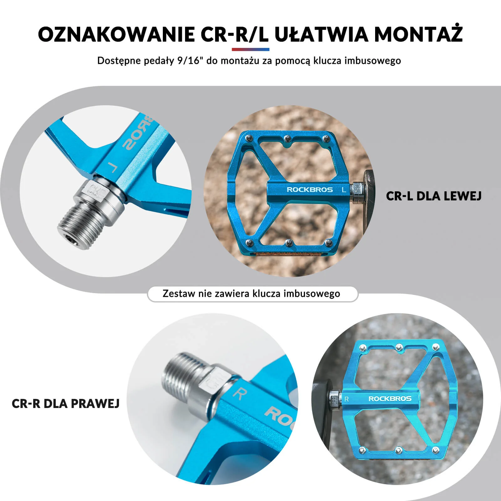 Pedał Rowerowy ze Stopu Aluminium Antypoślizgowy -K371 - Image 18