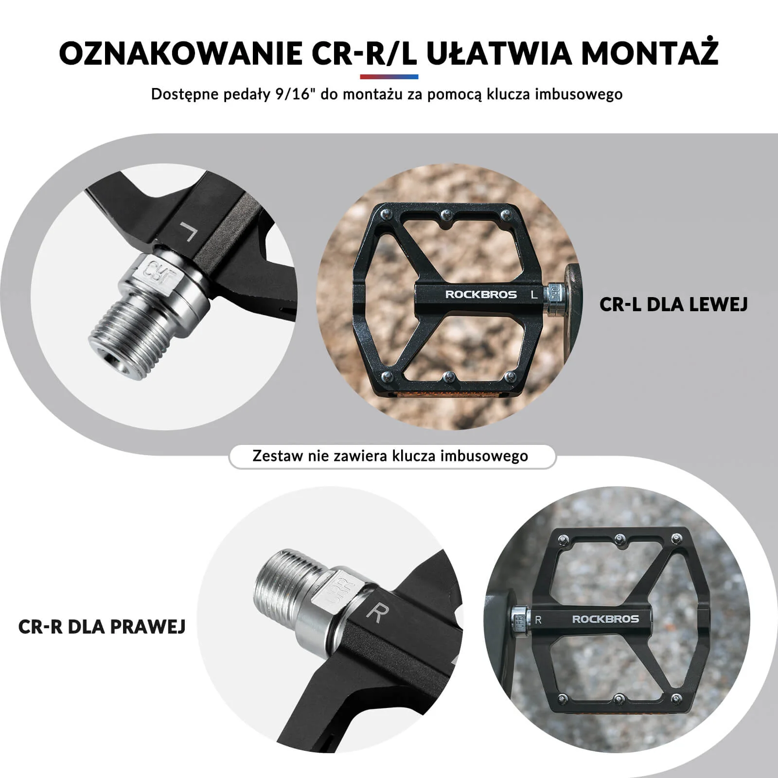 Pedał Rowerowy ze Stopu Aluminium Antypoślizgowy -K371 - Image 6