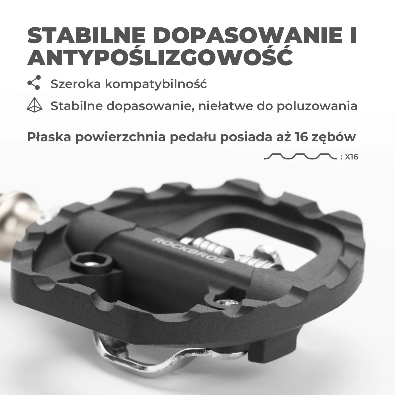 Pedały Rowerowe 2 w 1 SPD i Płaskie Wykonane z Włókna Nylonowego-M108 - Image 3