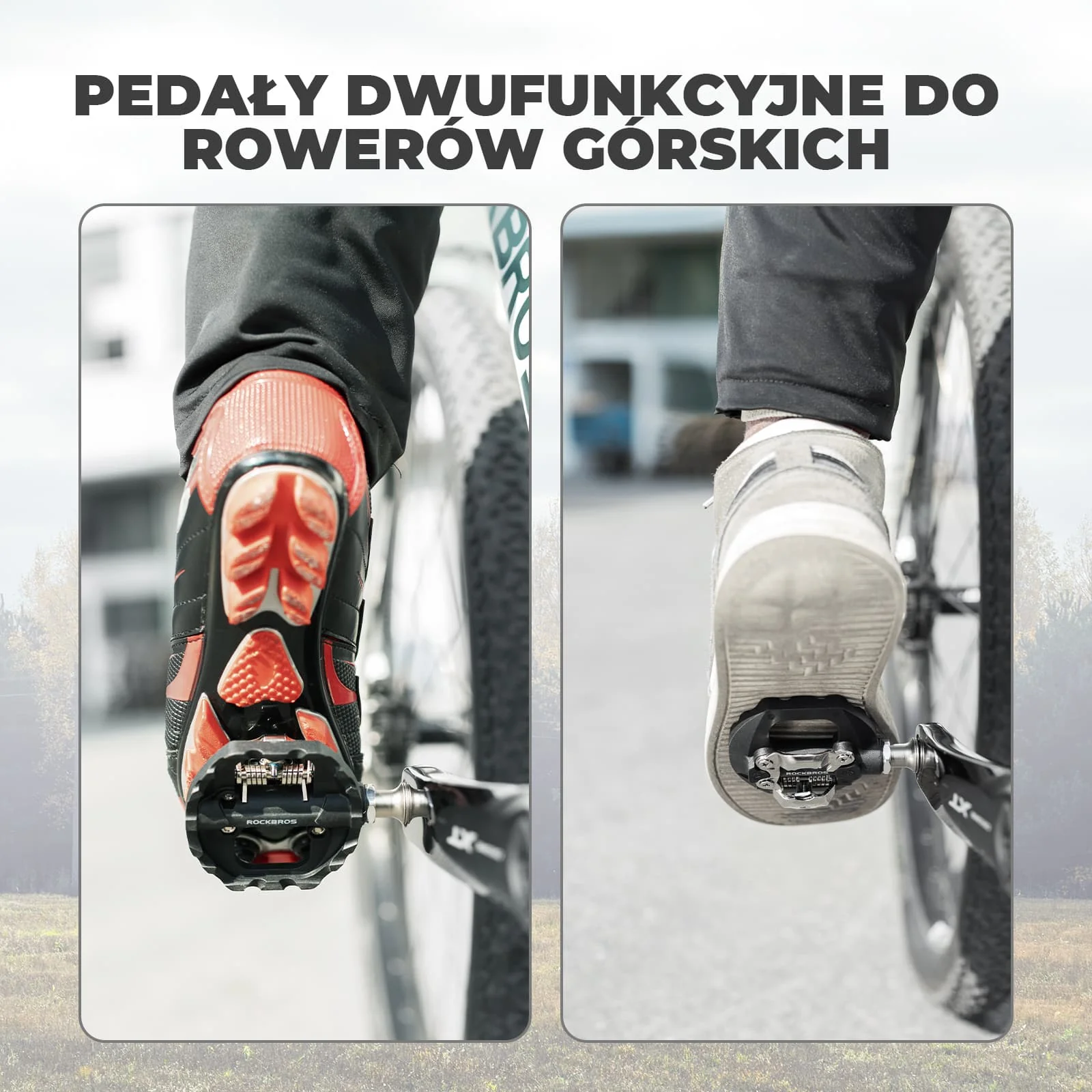 Pedały Rowerowe 2 w 1 SPD i Płaskie Wykonane z Włókna Nylonowego-M108 - Image 7