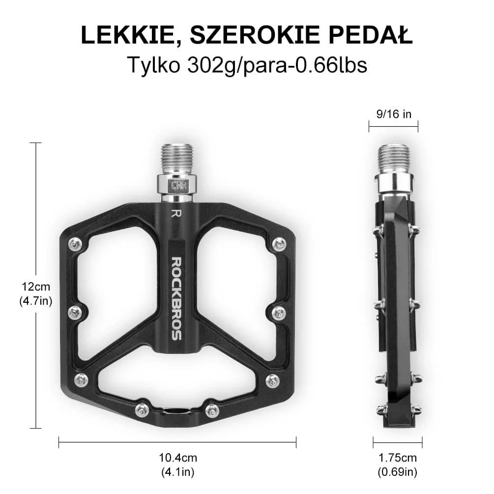 Pedały Rowerowe Pedały z Aluminium 9/16 Cala Para - Image 9