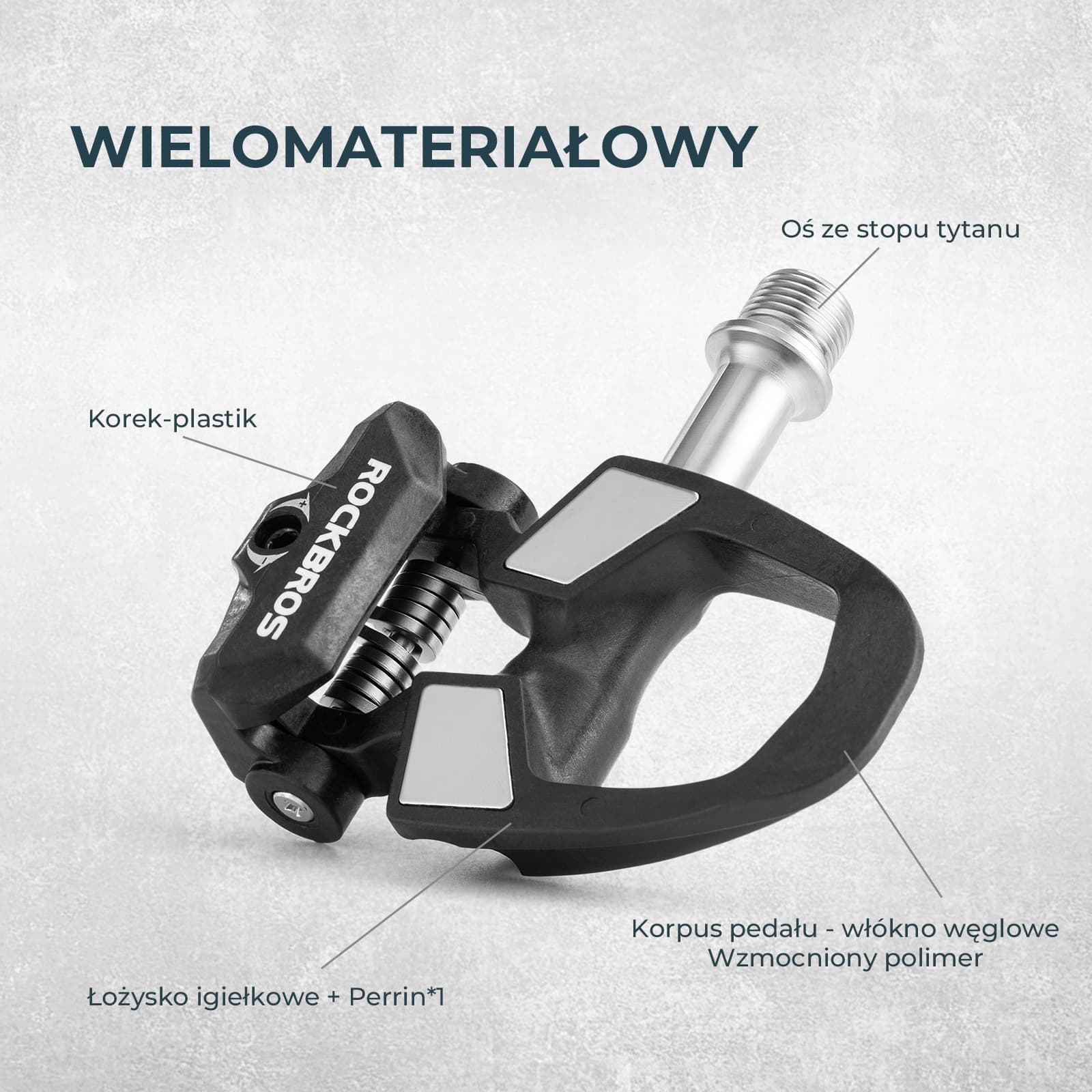 Pedały Rowerowe SPD z Regulowanym Napięciem Włókno Węglowe-RD9 - Image 5