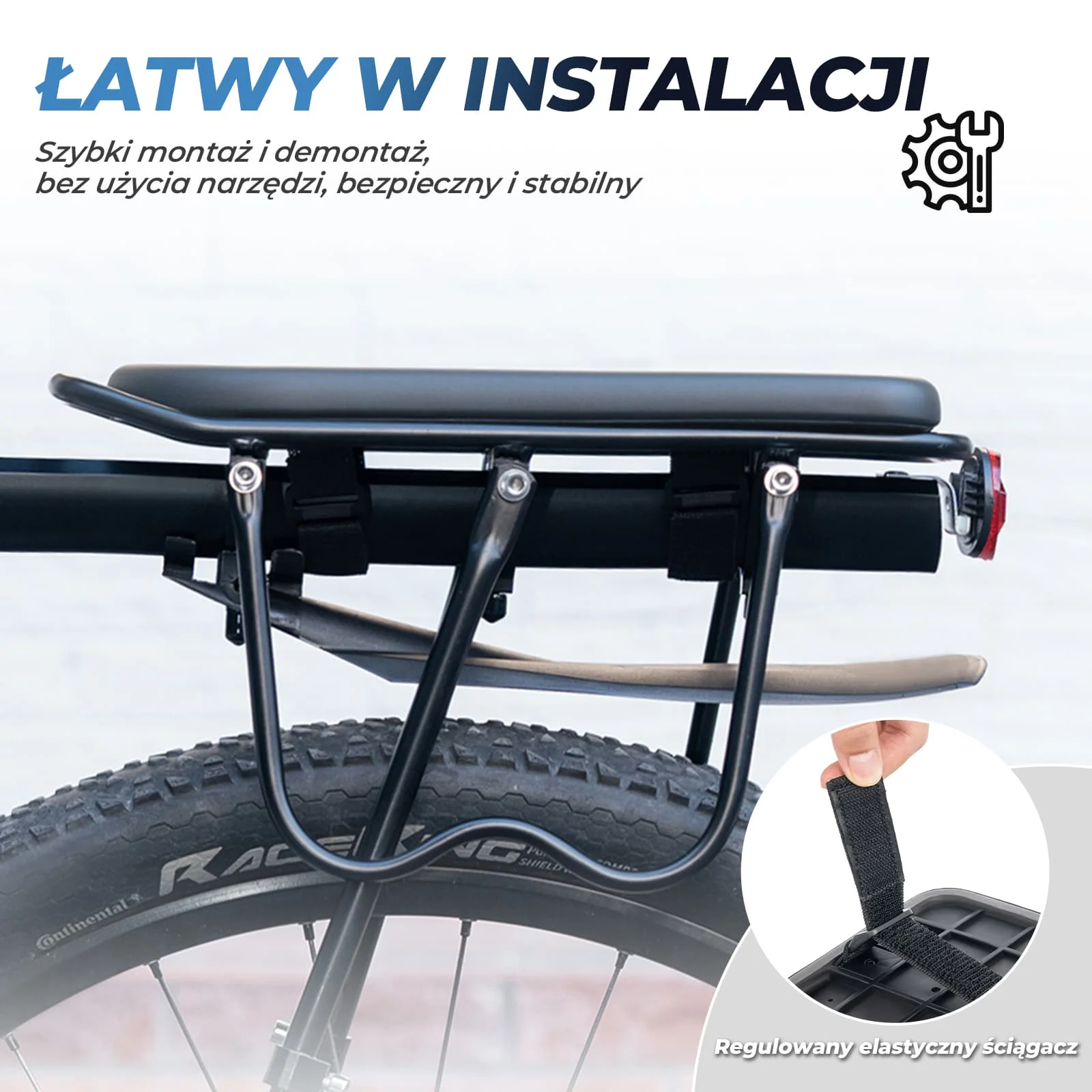 Poduszka na Bagażnik Rowerowy Komfort i Łatwy Montaż-5251 - Image 6