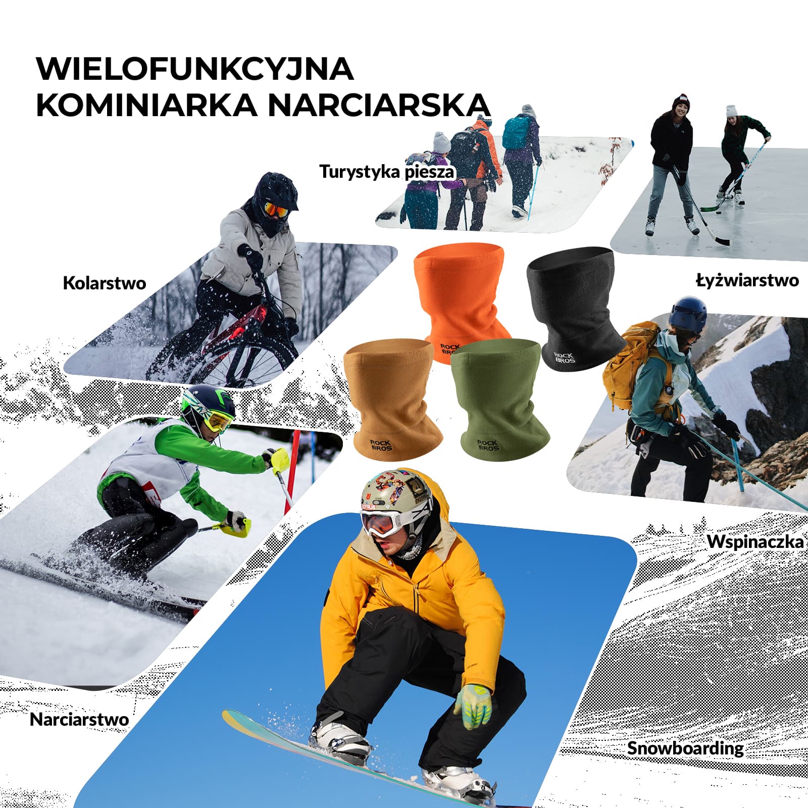 Półmaska na Twarz,Szalik i Czapka 3 W 1-M012 - Image 24