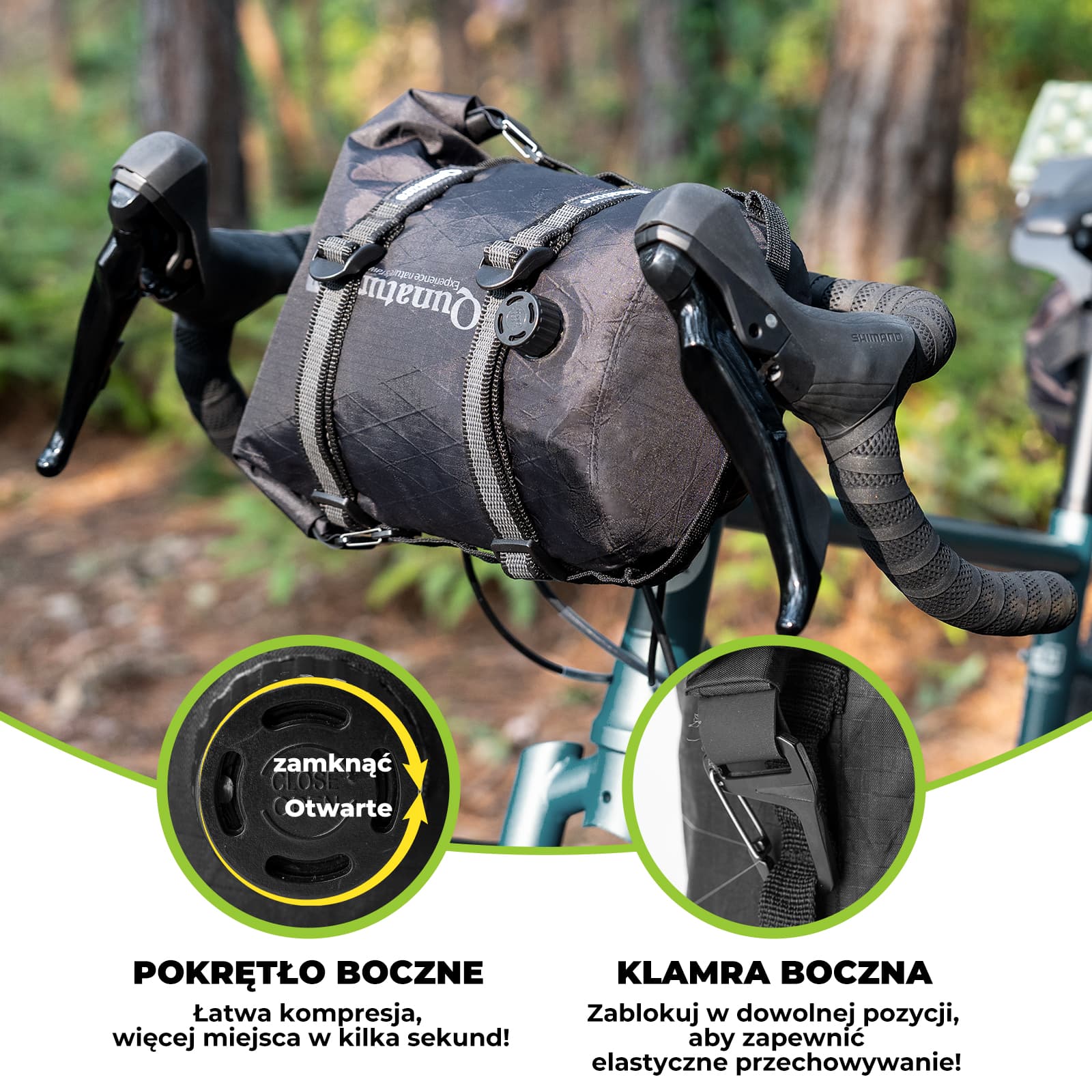 Qunature Bikepacking Wodoszczelna Torba na Kierownicę 6 L / 12 L - Image 18
