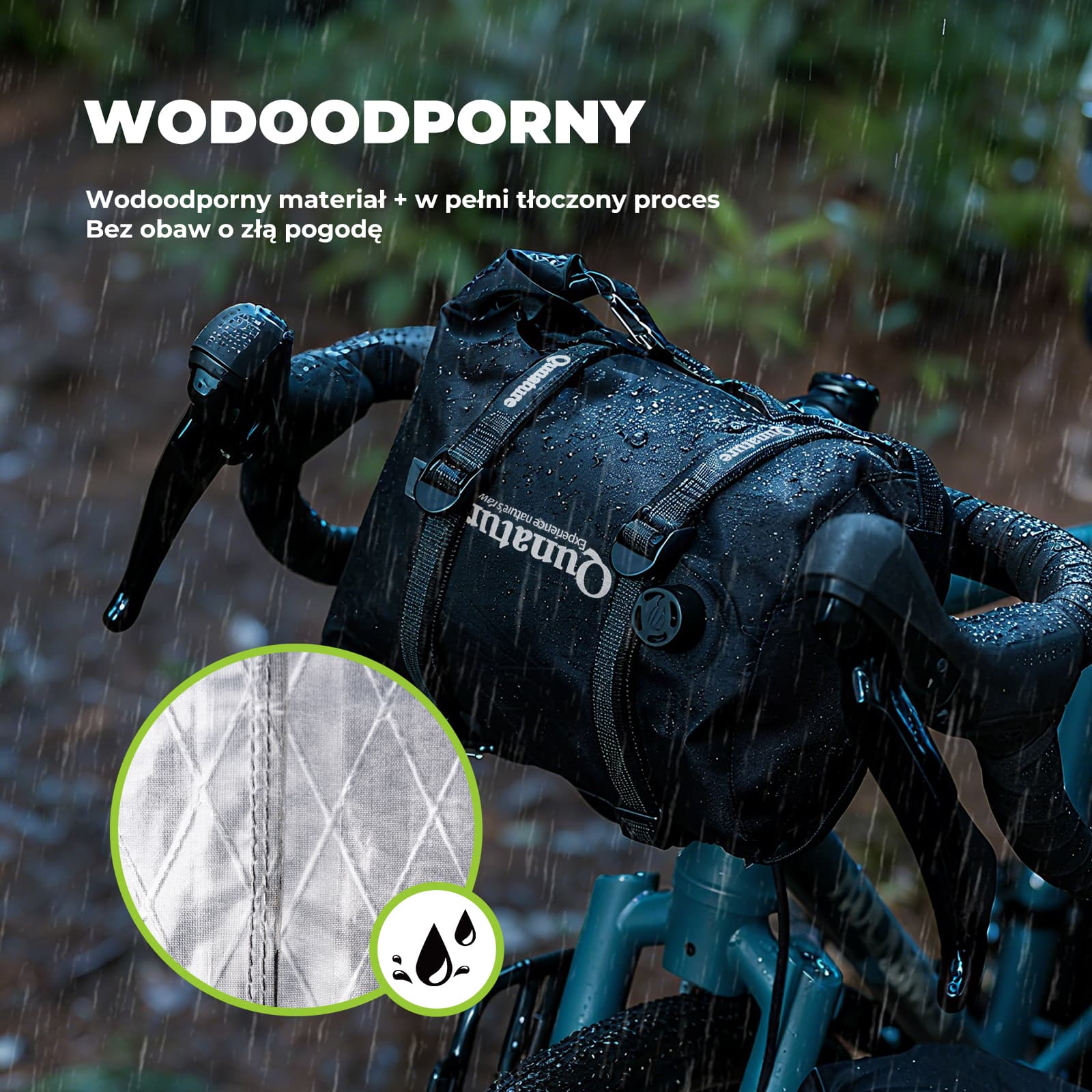 Qunature Bikepacking Wodoszczelna Torba na Kierownicę 6 L / 12 L - Image 3