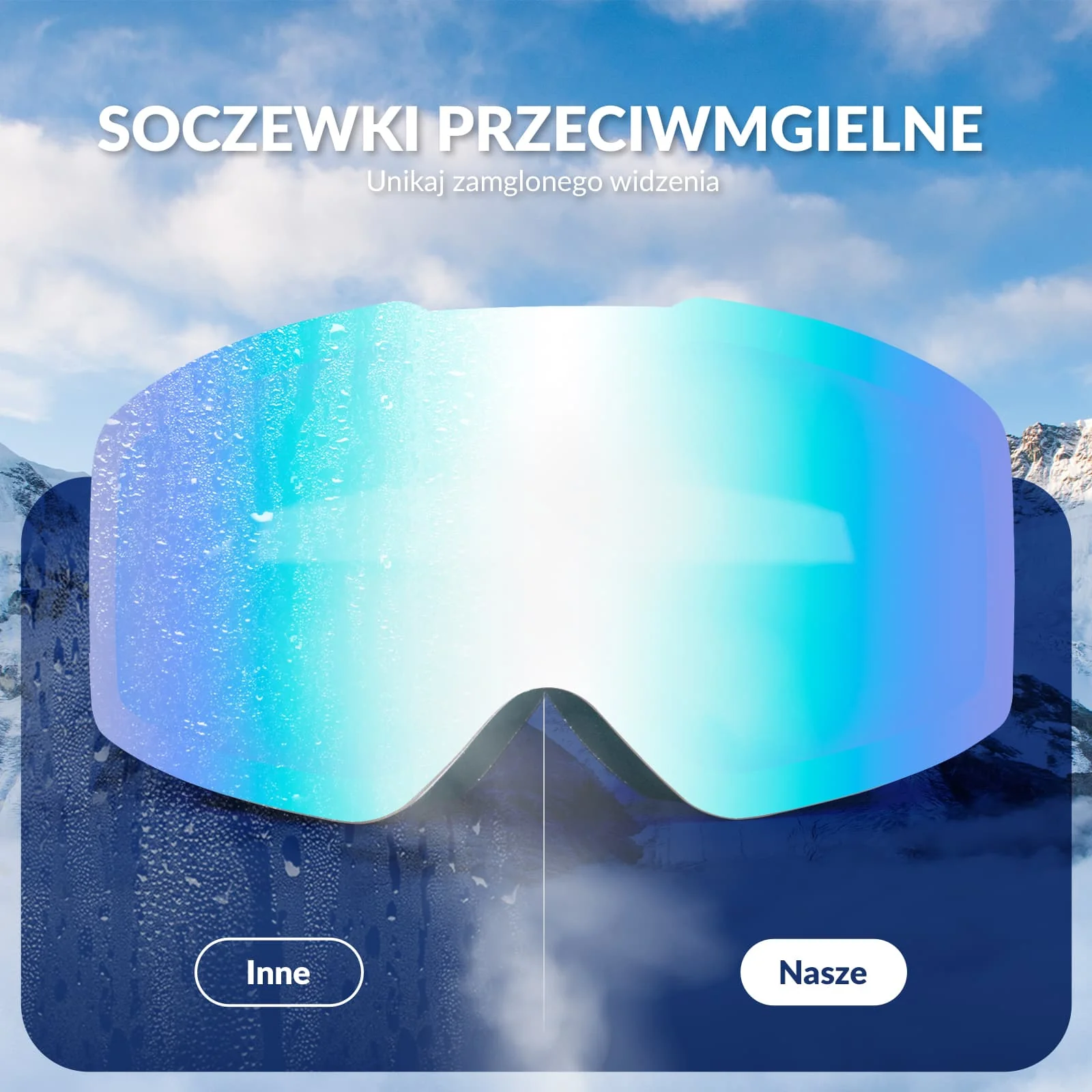 Qunature Gogle Narciarskie Bezramkowe Dla Mężczyzn I Kobiet Przeciwmgielną-Q23-007 - Image 11