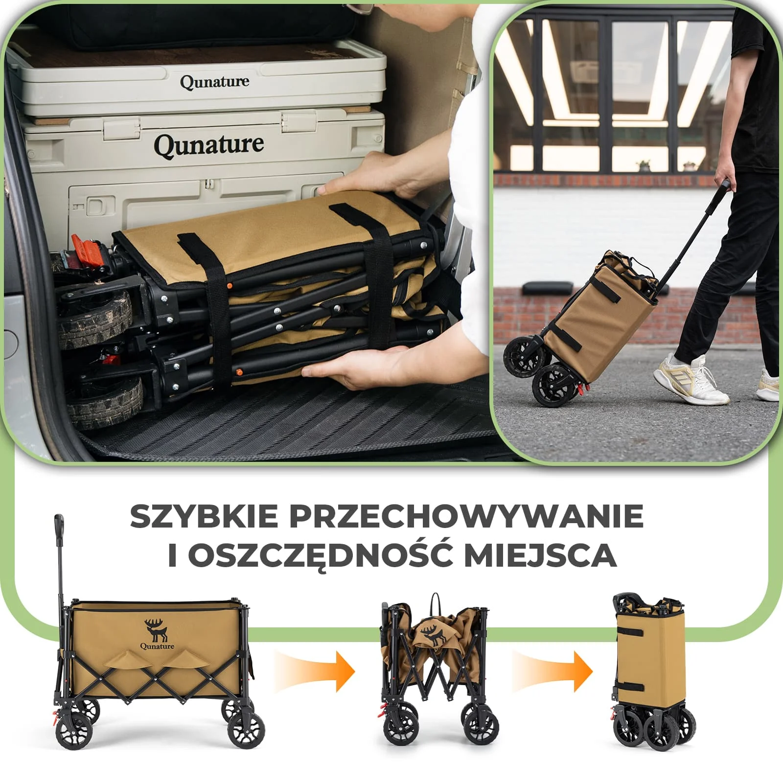 Qunature Składany Wózek Turystyczny 120 L - Image 10