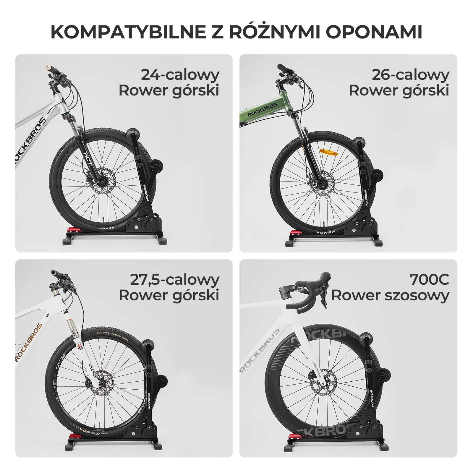 Regulowany Stojak Na Rowery 2 W 1, Składany do Kół o Średnicy 24" - 27,5" - Image 6