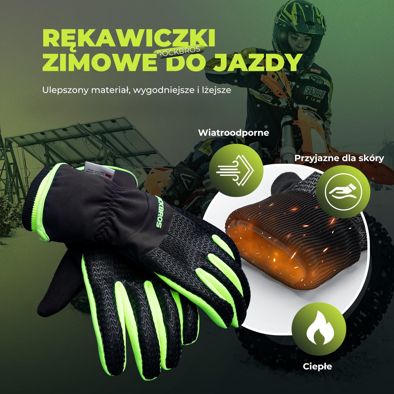 Rękawice KPU Z Długimi Palcami I Grubymi Palcami Umożliwiają Dotykanie Ekranów Zimowe -S339 - Image 2