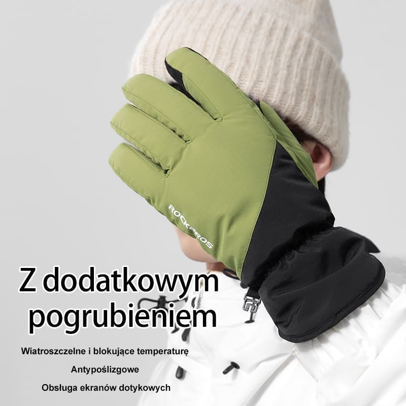 Rękawice Narciarskie I Rowerowe Z Ekranem Dotykowym Zima-S378 - Image 9