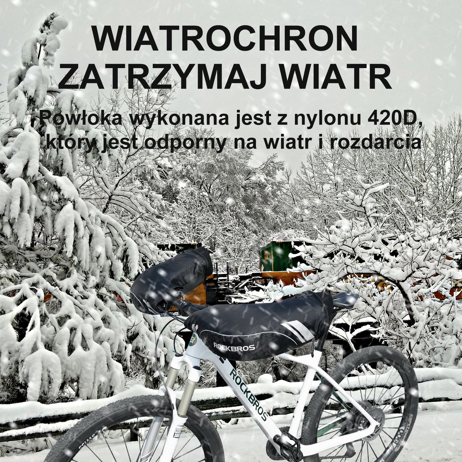 Rękawice Zimowe na Kierownicę Rowerową Duża Wersja - Image 4