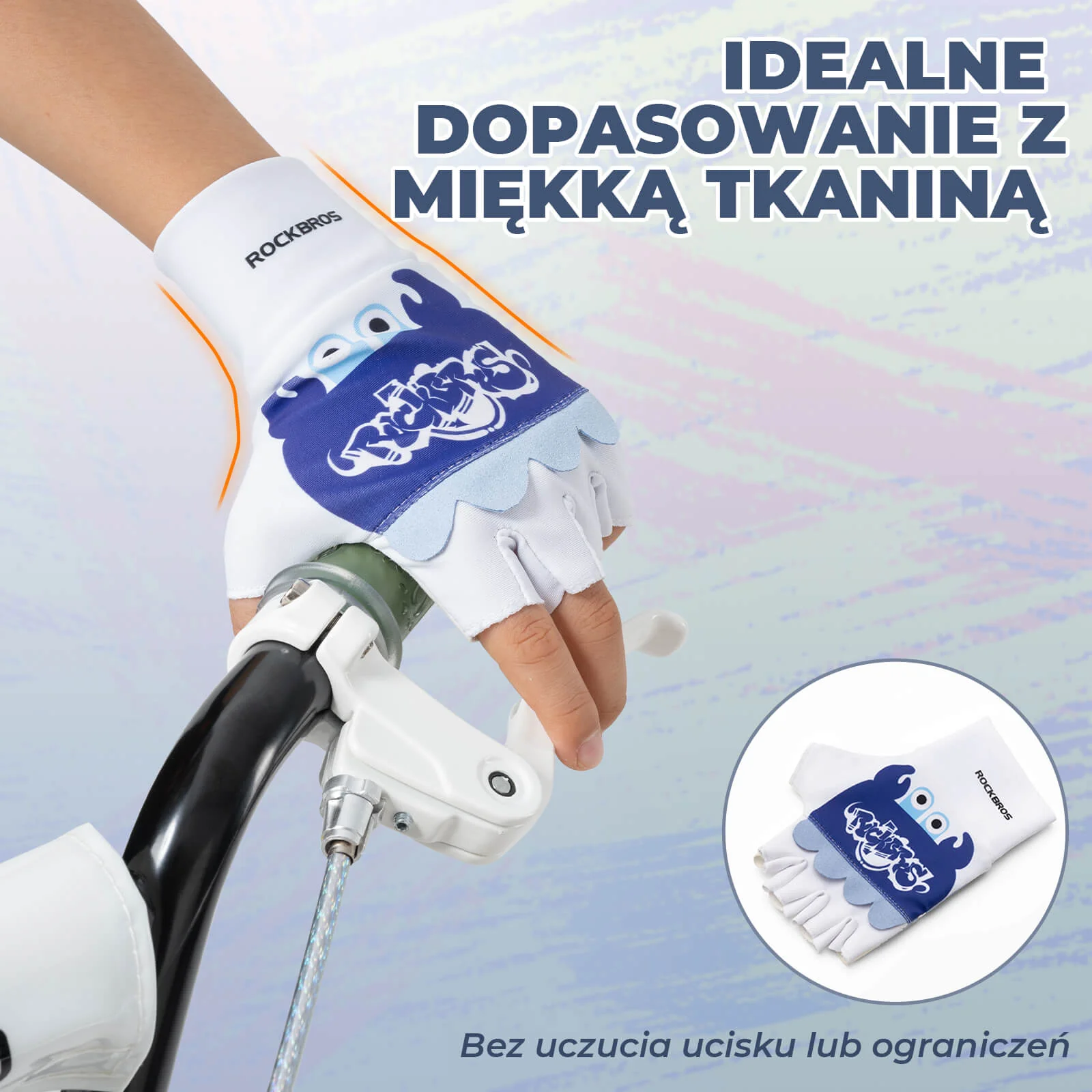 Rękawiczki Dziecięce  Rowerowe z Półpalcami - Image 14