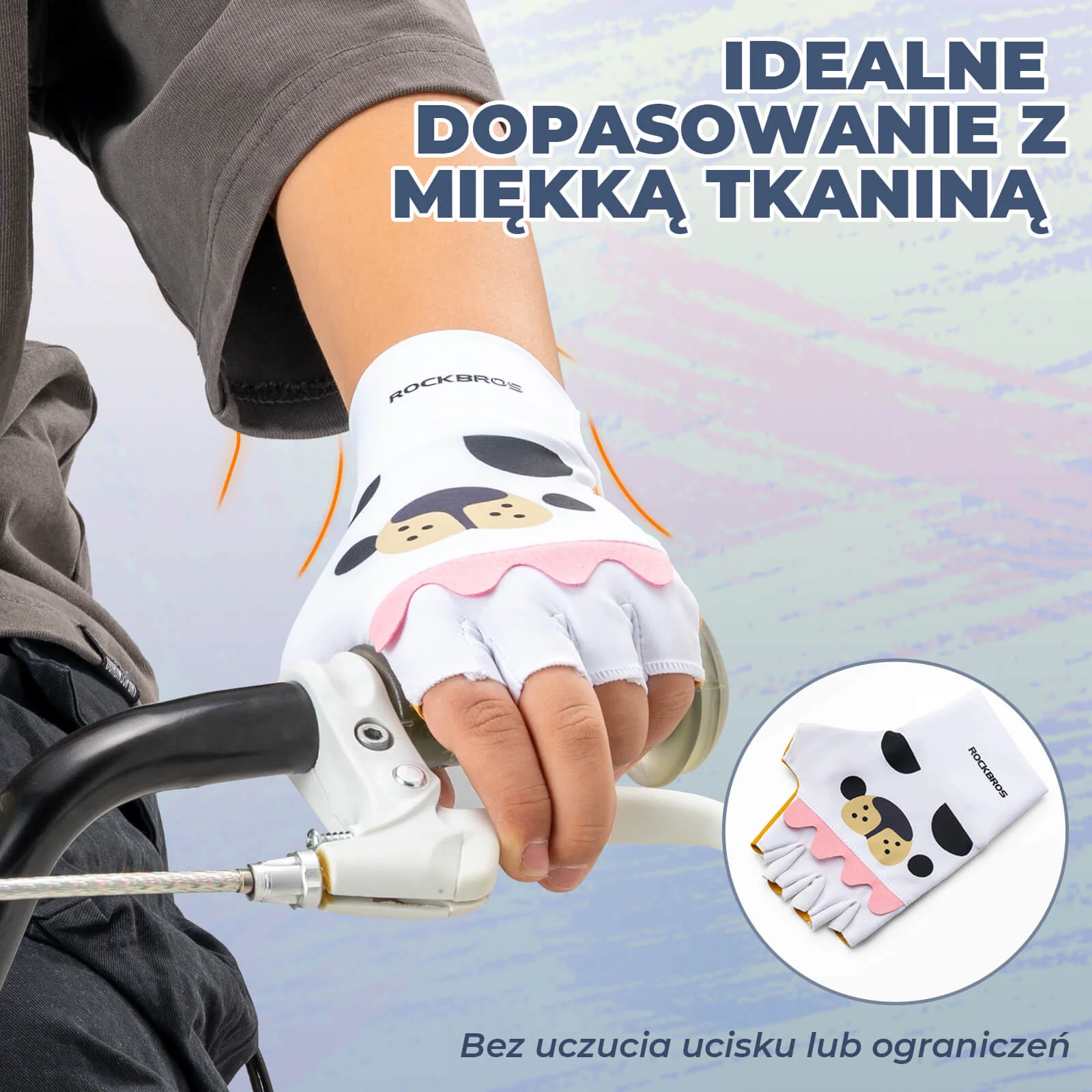 Rękawiczki Dziecięce  Rowerowe z Półpalcami - Image 3