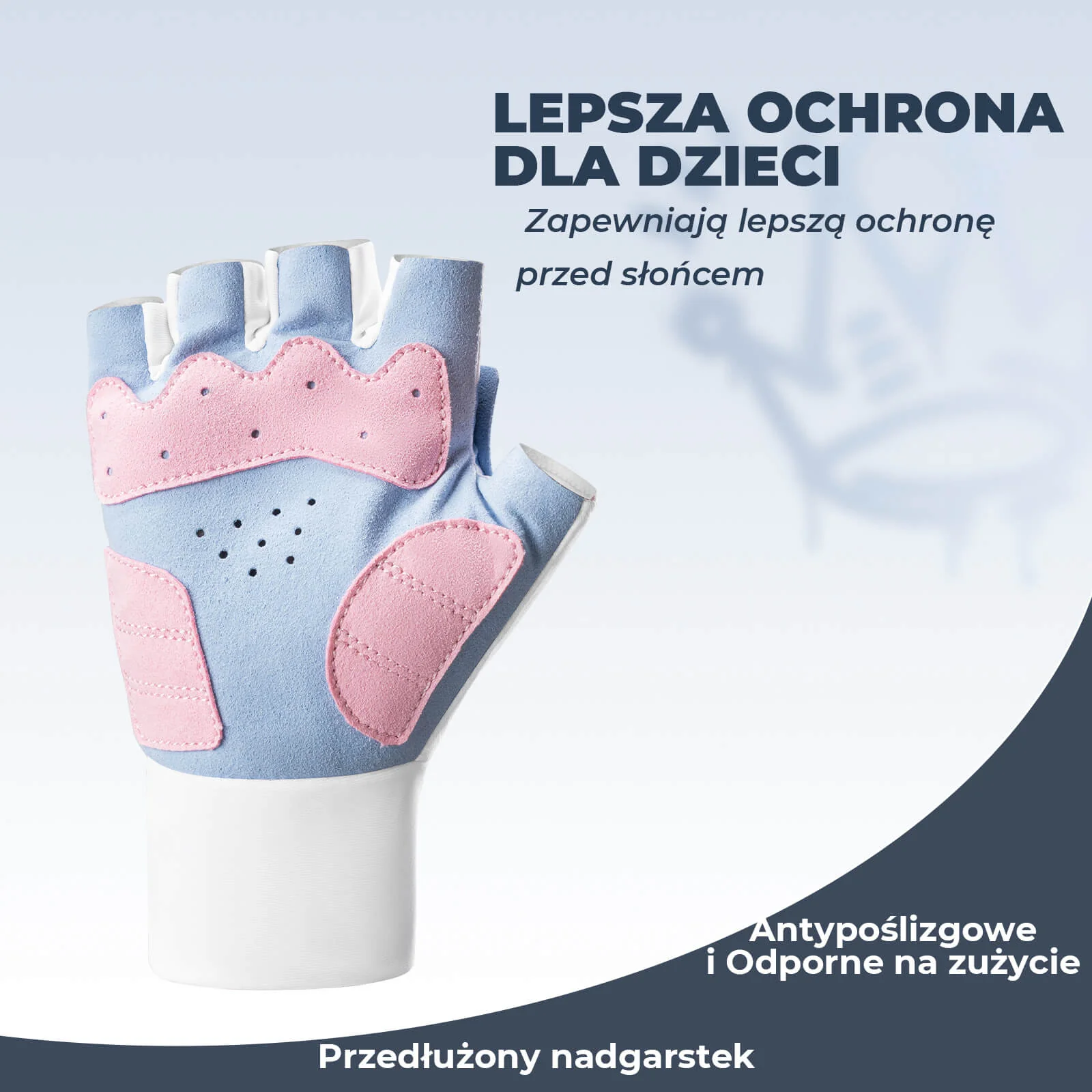 Rękawiczki Dziecięce  Rowerowe z Półpalcami - Image 9