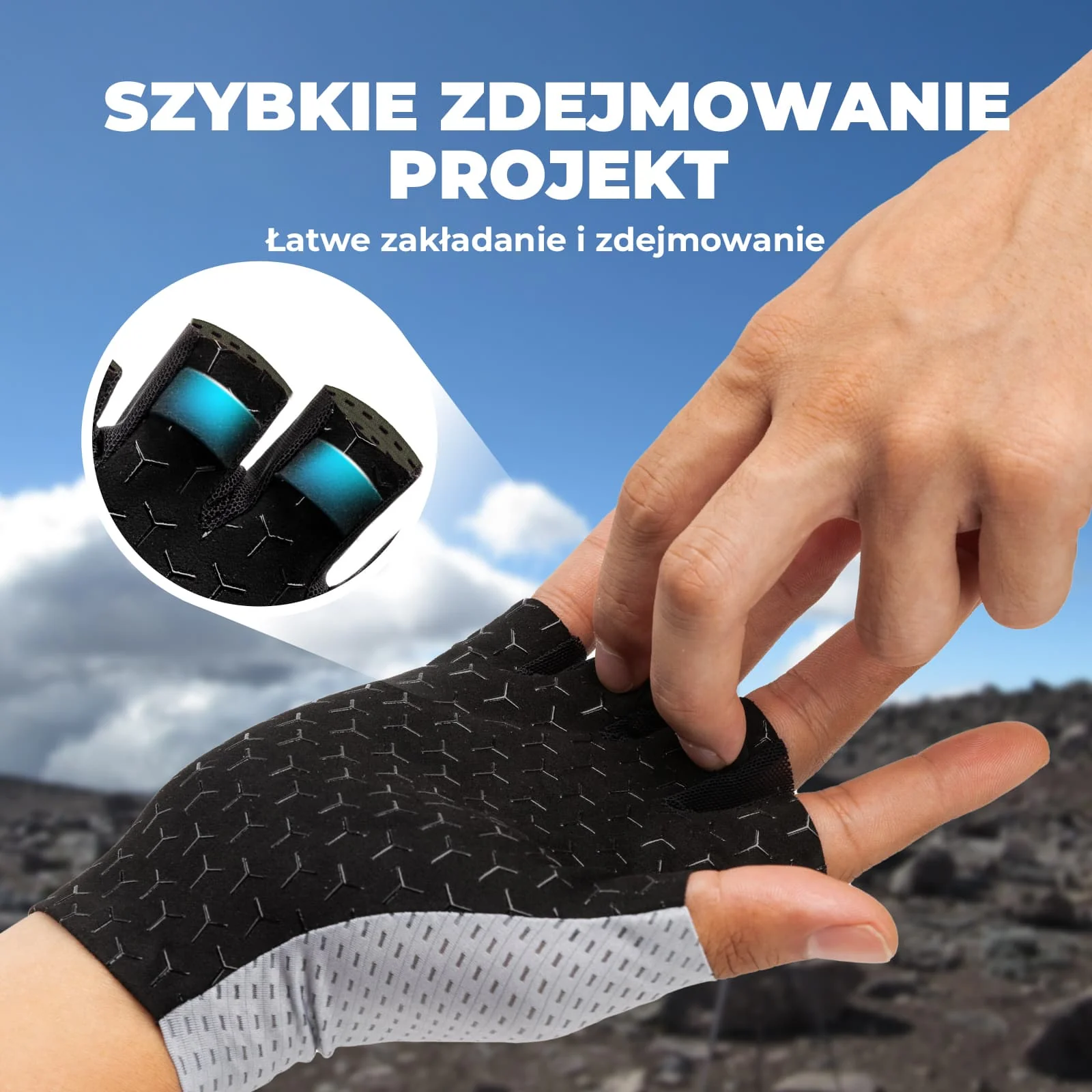 Rękawiczki Rowerowe bez Palców Maksymalna Przyczepność i Wentylacja-S376 - Image 11