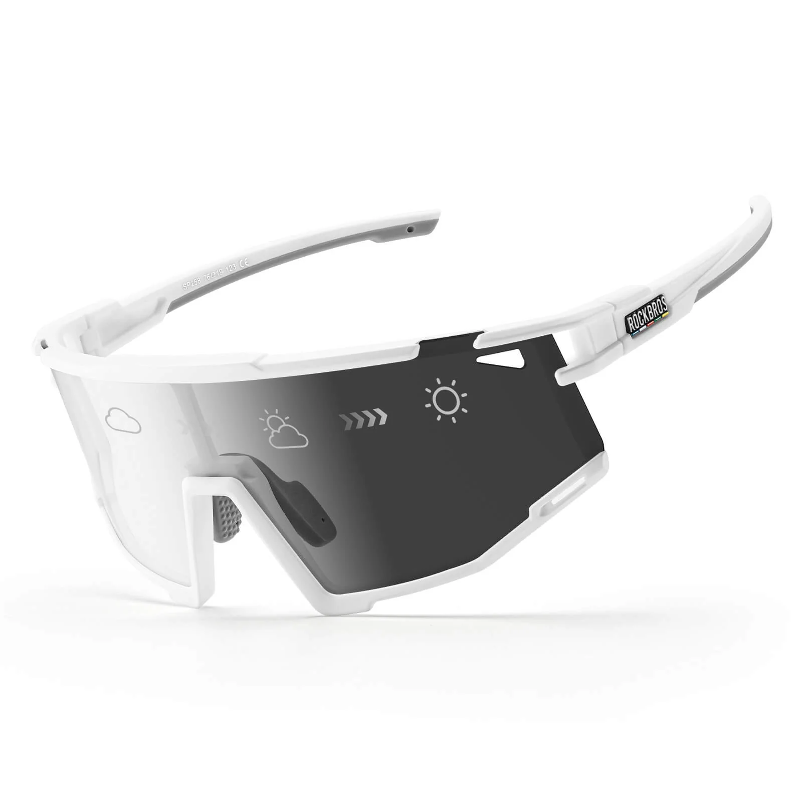 ROAD TO SKY Okulary Rowerowe Fotochromowe Okulary Sportowe UV400 | ROCKBROS