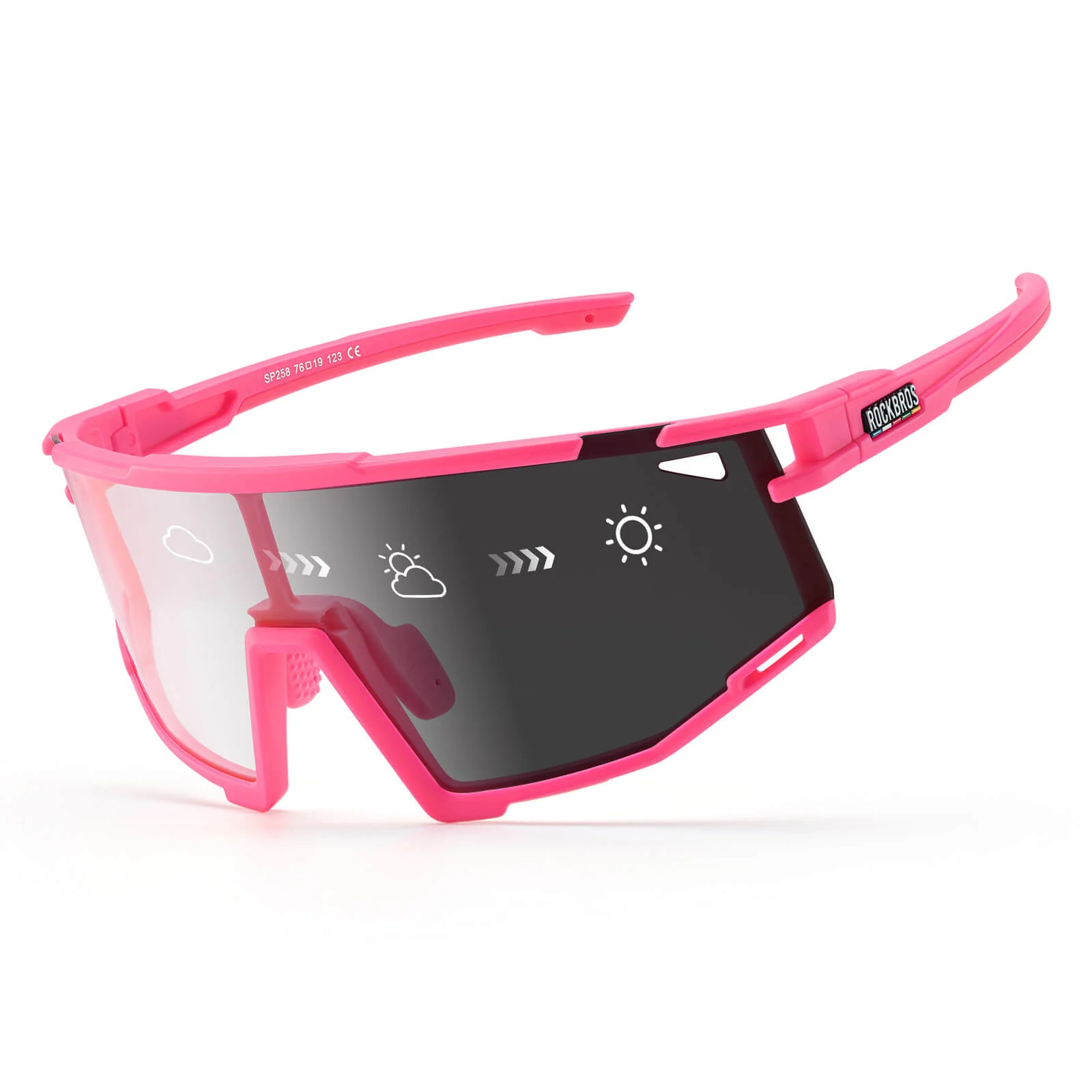 ROAD TO SKY Okulary Rowerowe Fotochromowe Okulary Sportowe UV400 | ROCKBROS - Image 7