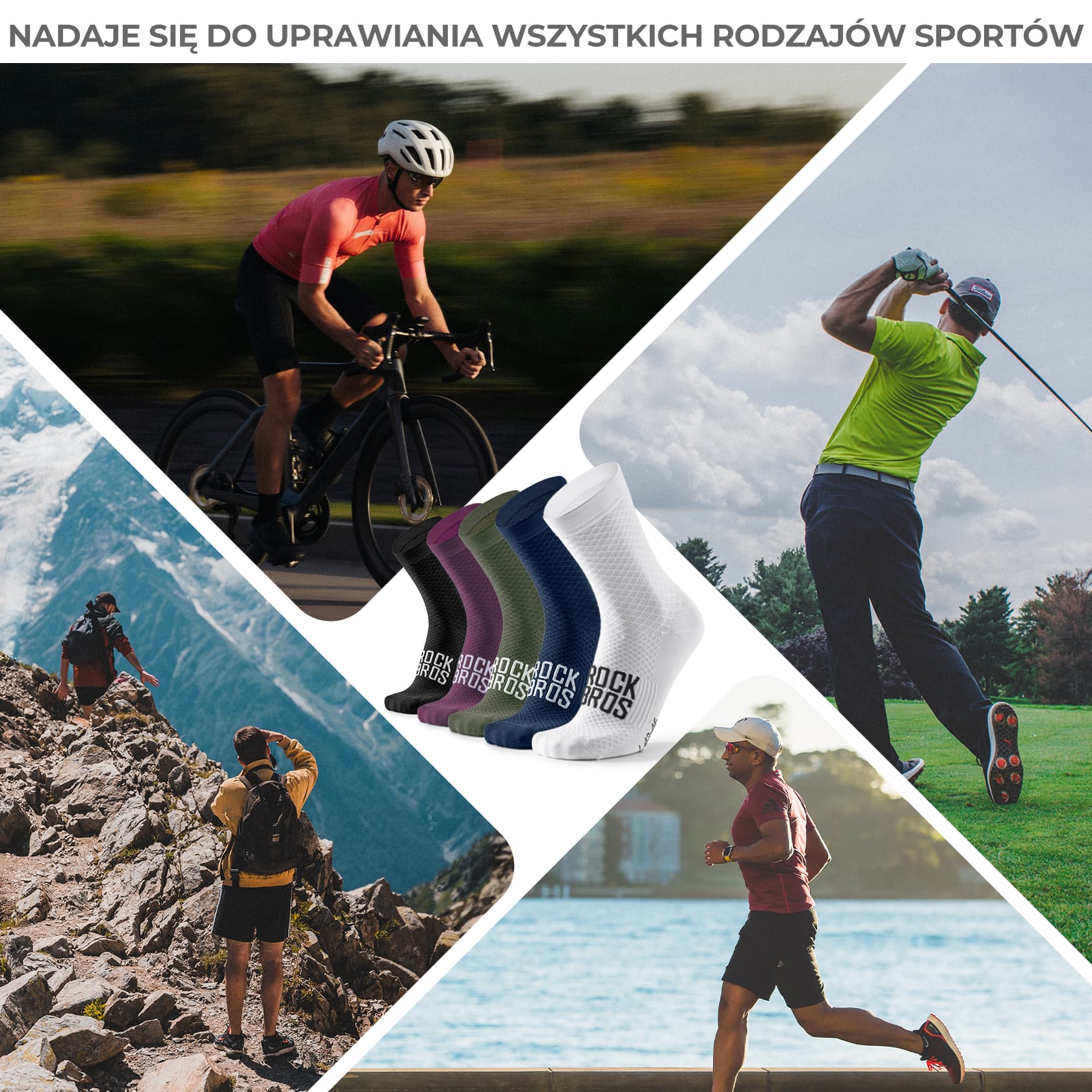 ROAD TO SKY Skarpetki Rowerowe Amortyzujące O Średniej Długości - Image 24
