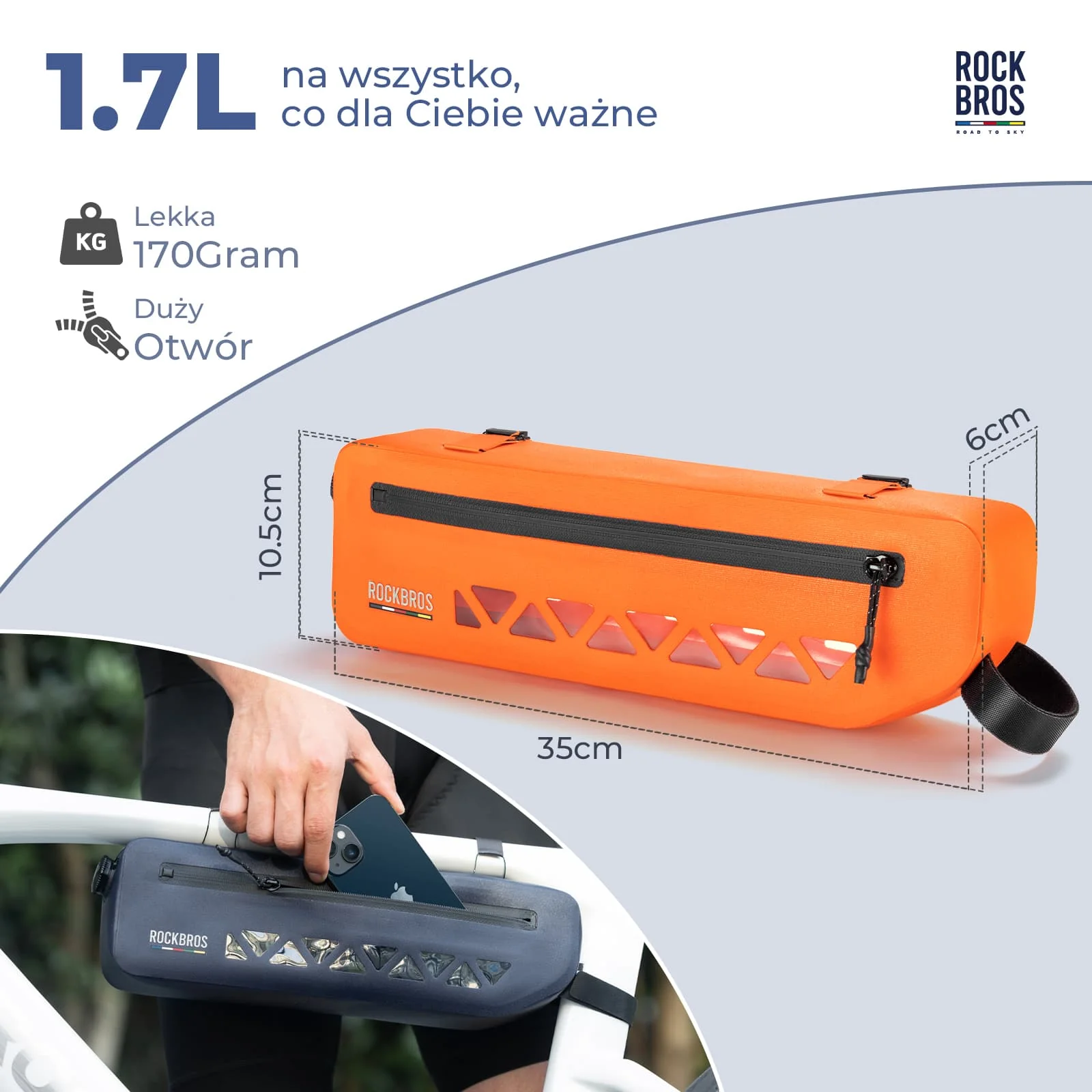 ROAD TO SKY Torba na ramę 100% Wodoodporna 1,7L-AS-140 - Image 13