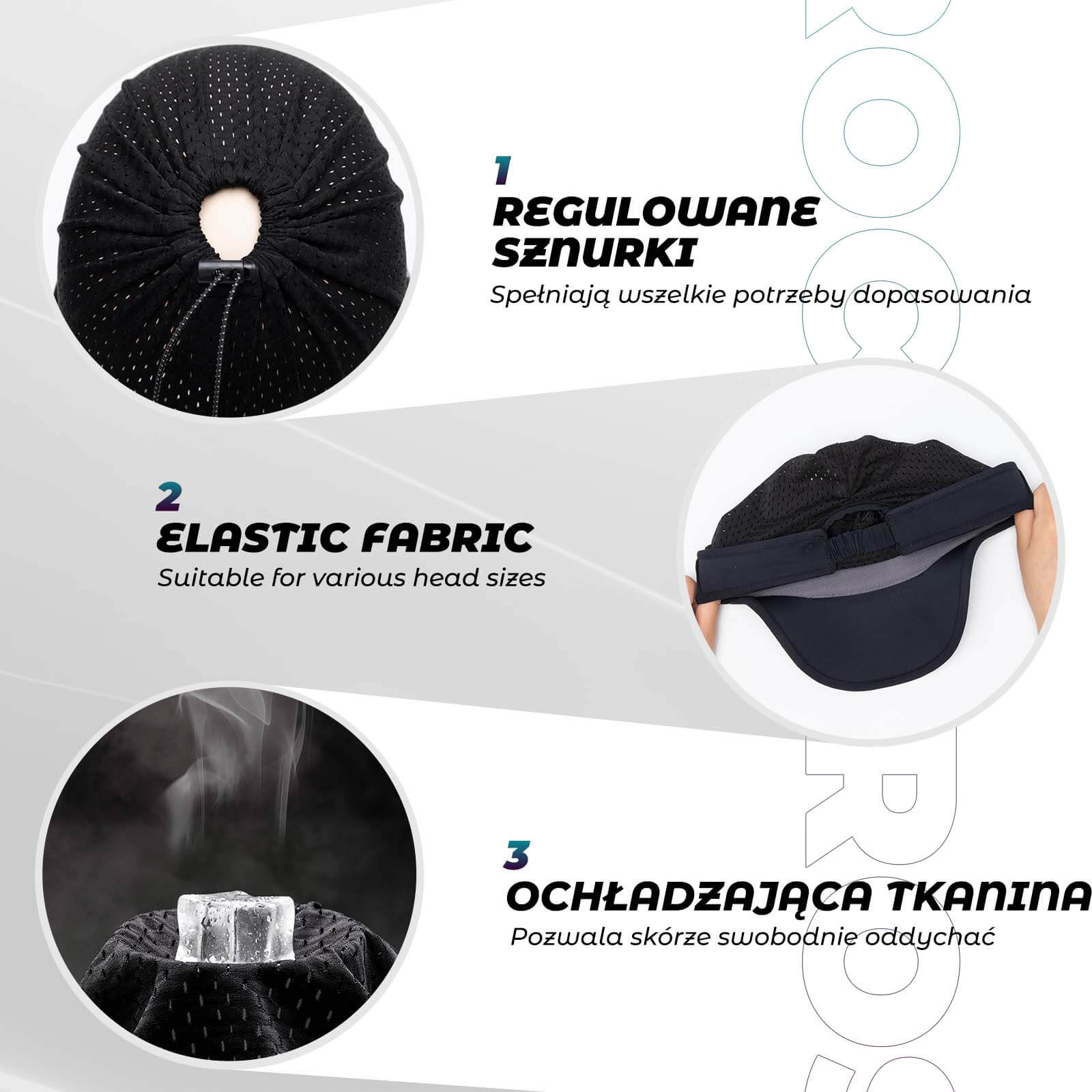 Czapka z Daszkiem Przeciwsłoneczna z Ochroną UV UPF50+ Uniwersalna - Image 6