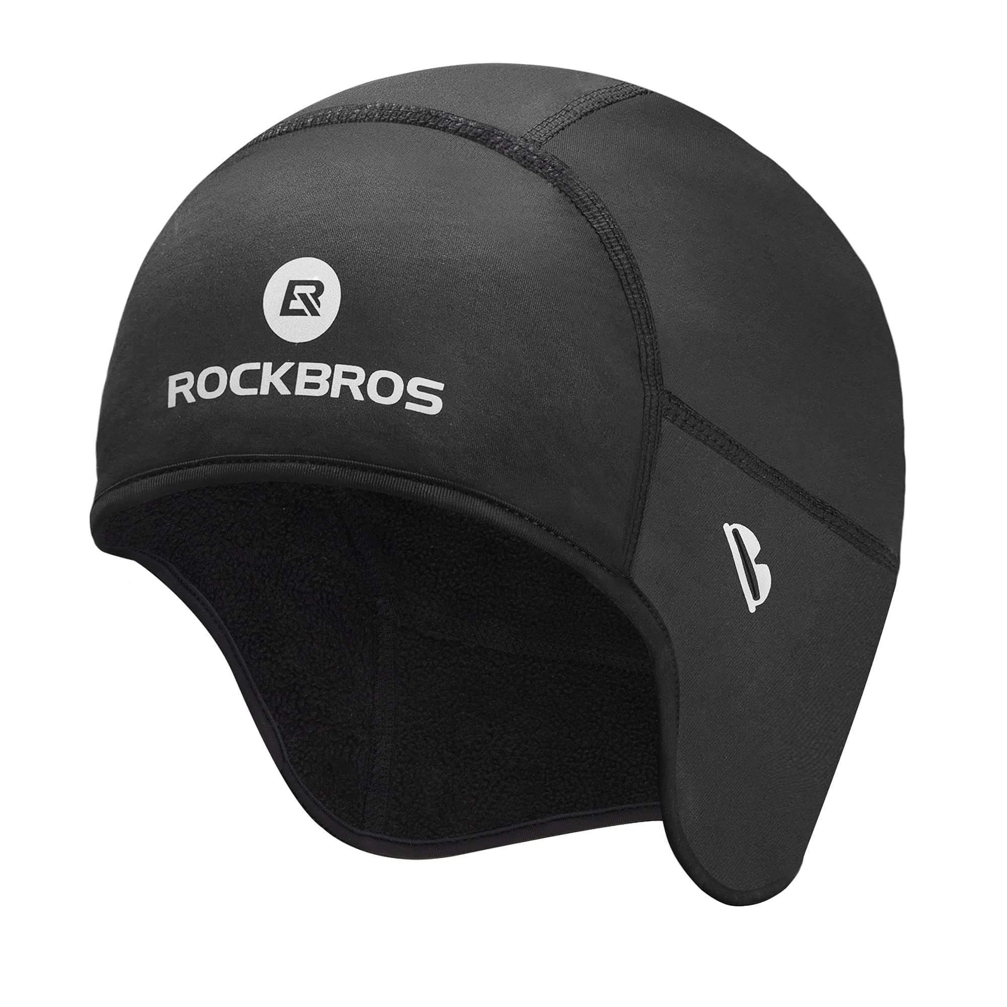 ROCKBROS Czapka Zimowa Wiatroszczelna z Otworami na Okulary Unisex Czarna/Szara