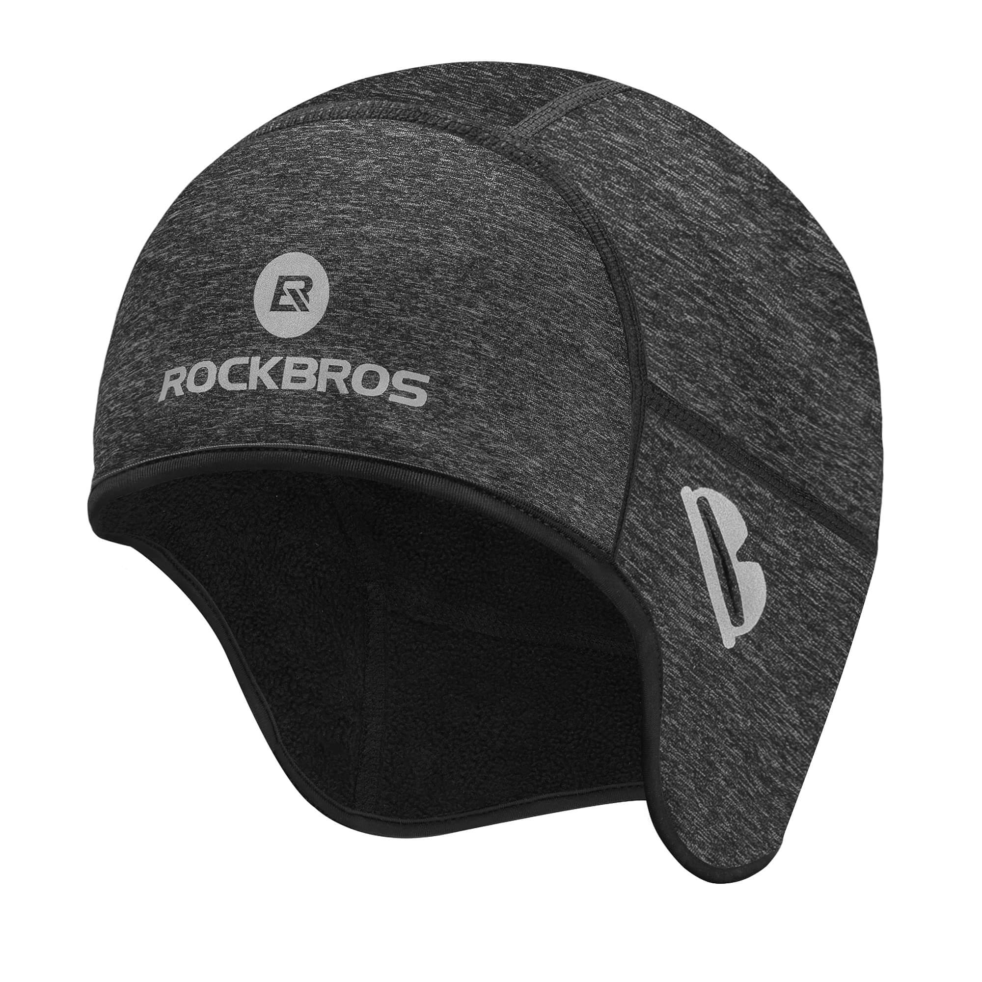 ROCKBROS Czapka Zimowa Wiatroszczelna z Otworami na Okulary Unisex Czarna/Szara - Image 8