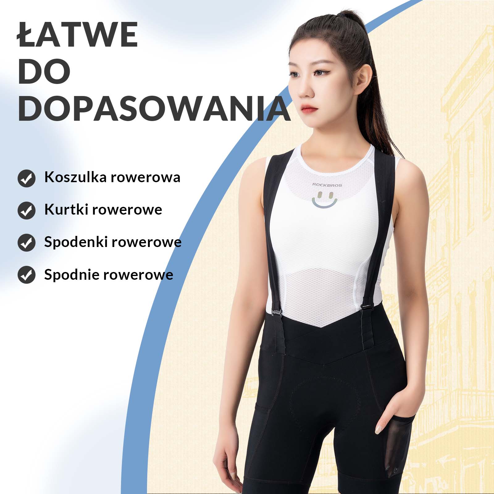 ROCKBROS Damska koszulka rowerowa oddychająca koszulka funkcyjna XS-XXL - Image 11