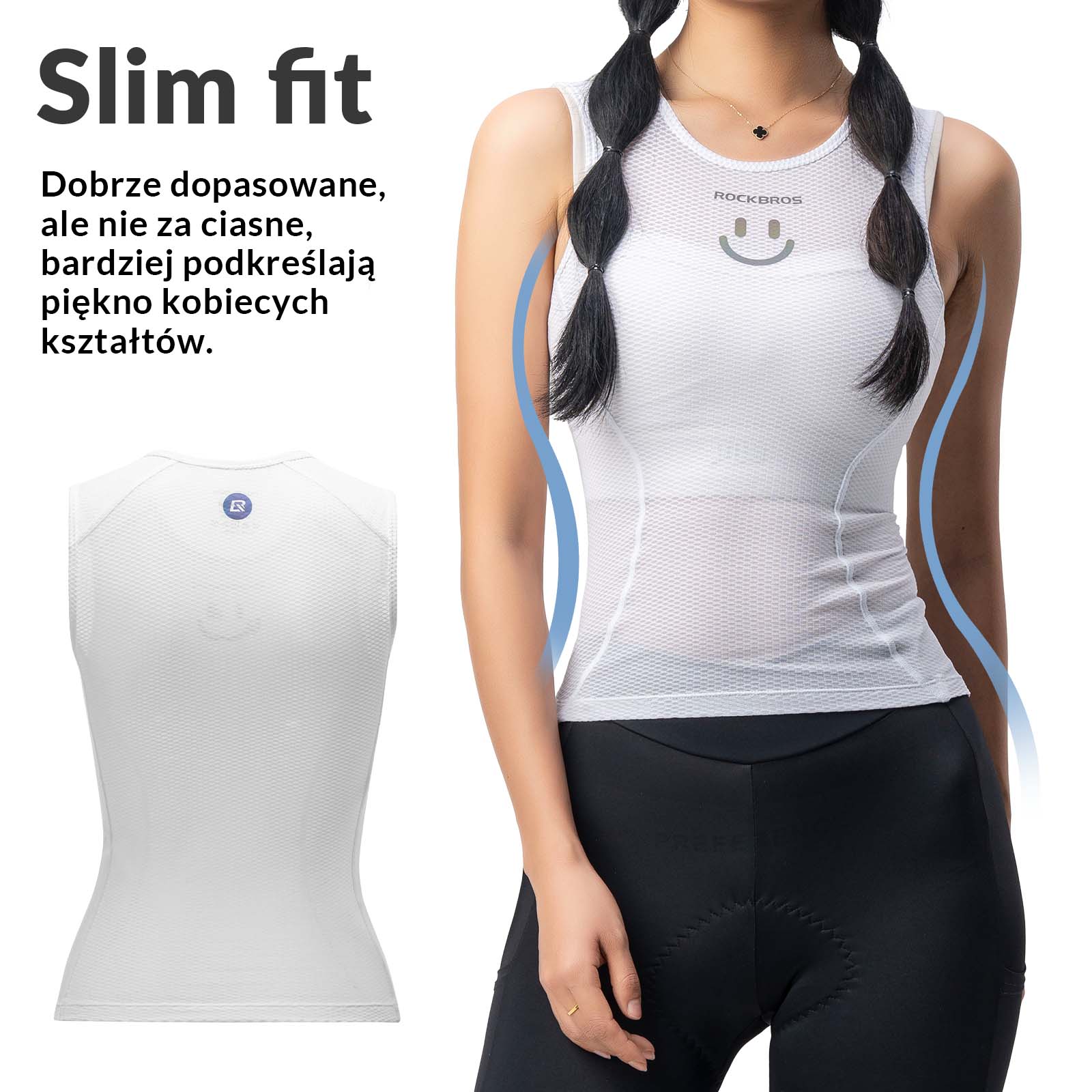 ROCKBROS Damska koszulka rowerowa oddychająca koszulka funkcyjna XS-XXL - Image 15