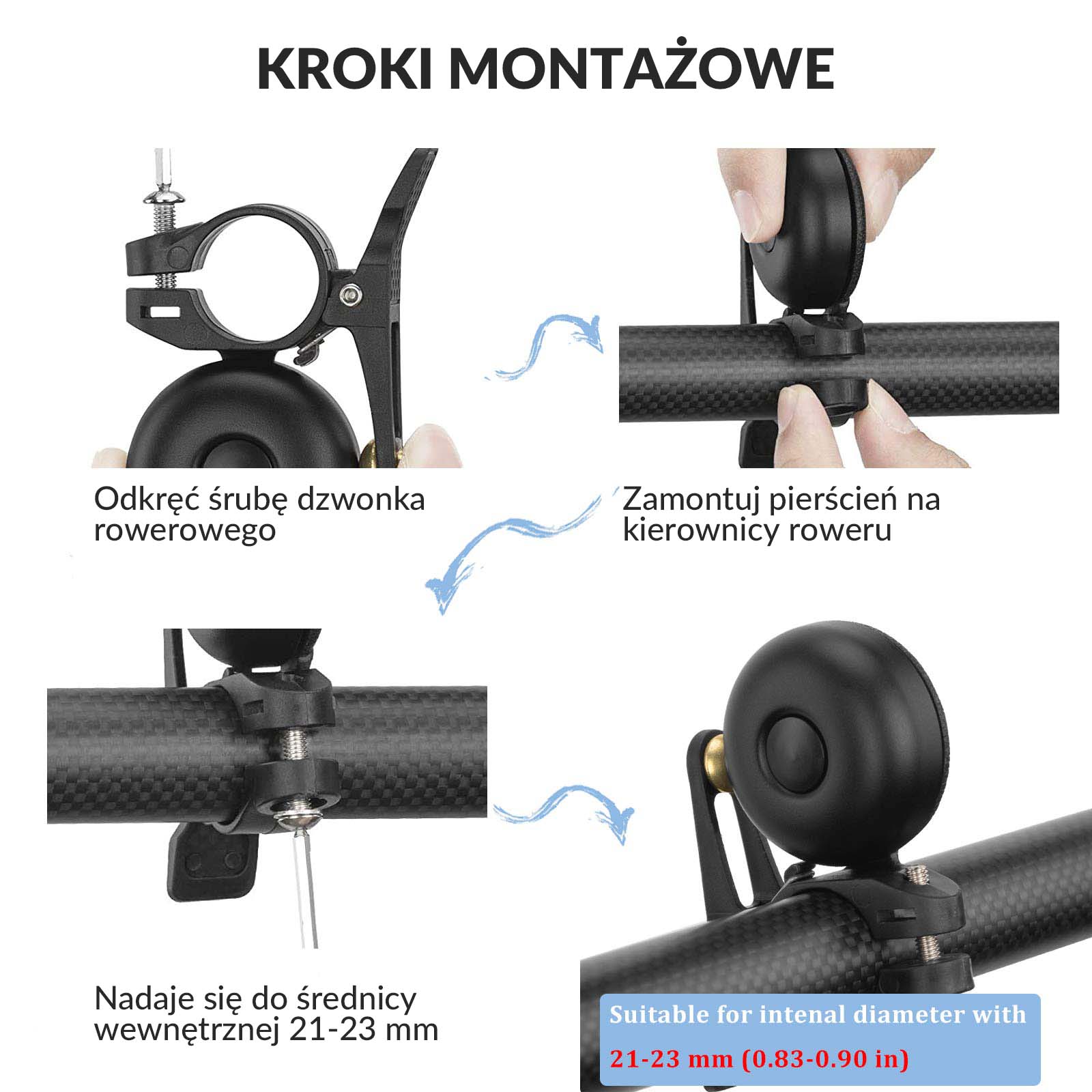 ROCKBROS Dzwonek Rowerowy Klasyczny Mosiądz Dzwonek dla Rower - Image 12