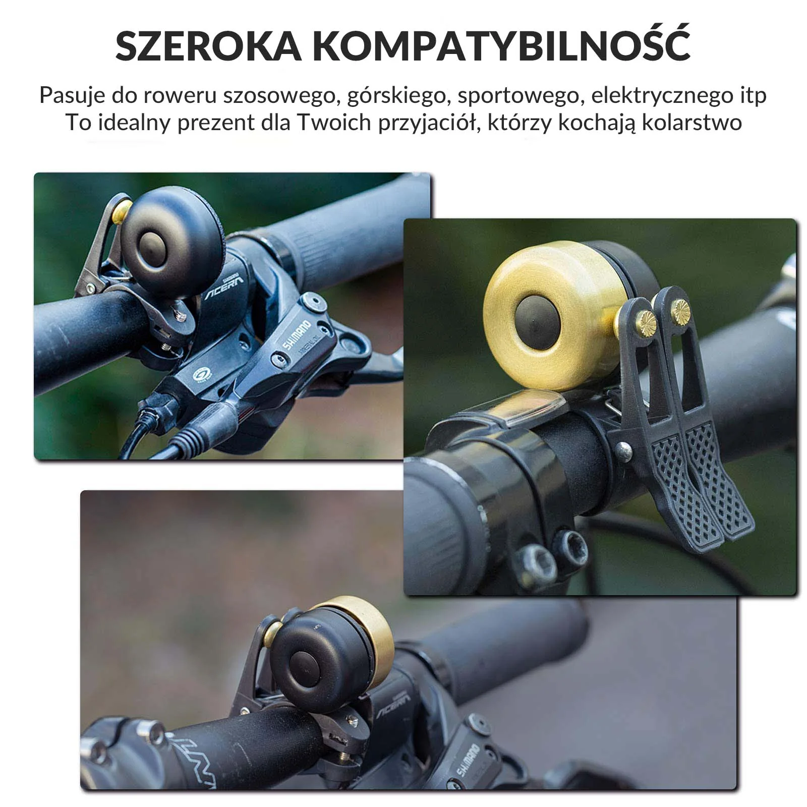 ROCKBROS Dzwonek Rowerowy Klasyczny Mosiądz Dzwonek dla Rower - Image 15