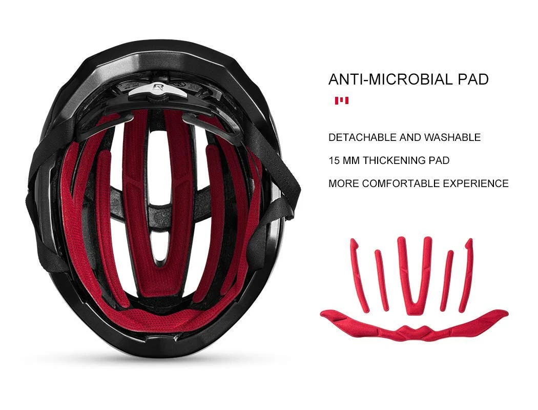 ROCKBROS Kask Kolarski Gradientowy dla Mężczyzn Kobiet Bezpieczny Standardowy Kask Rowerowy Lekki Regulowany Oddychający Odblaskowy Kask Rowerowy Góra i Droga L (58-63 cm) - Image 6