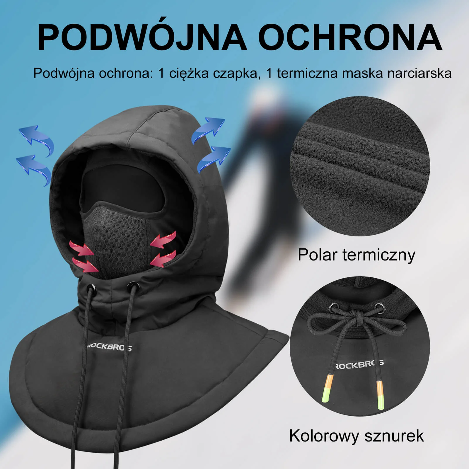 Zimowa Kominiarka Rowerowa z Kapturem - Image 12