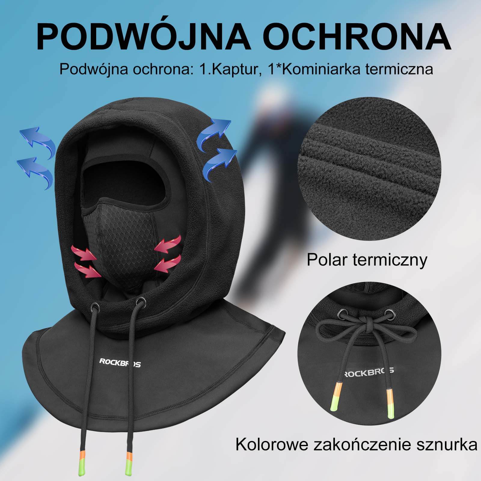 Zimowa Kominiarka Rowerowa z Kapturem - Image 6