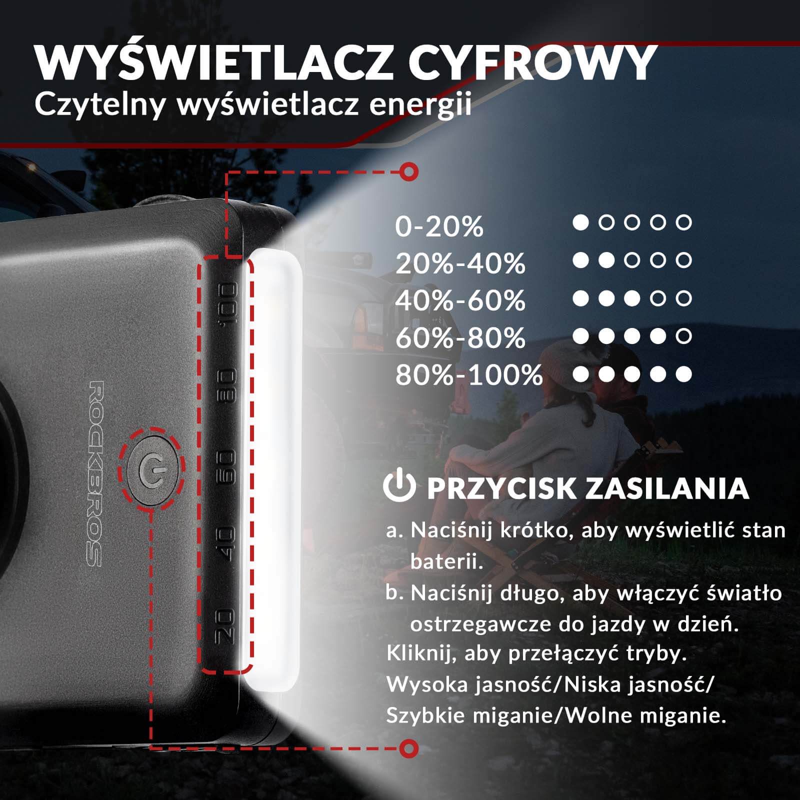 Przednie Światło Rowerowe Powerbankiem RL-S1 - Image 6
