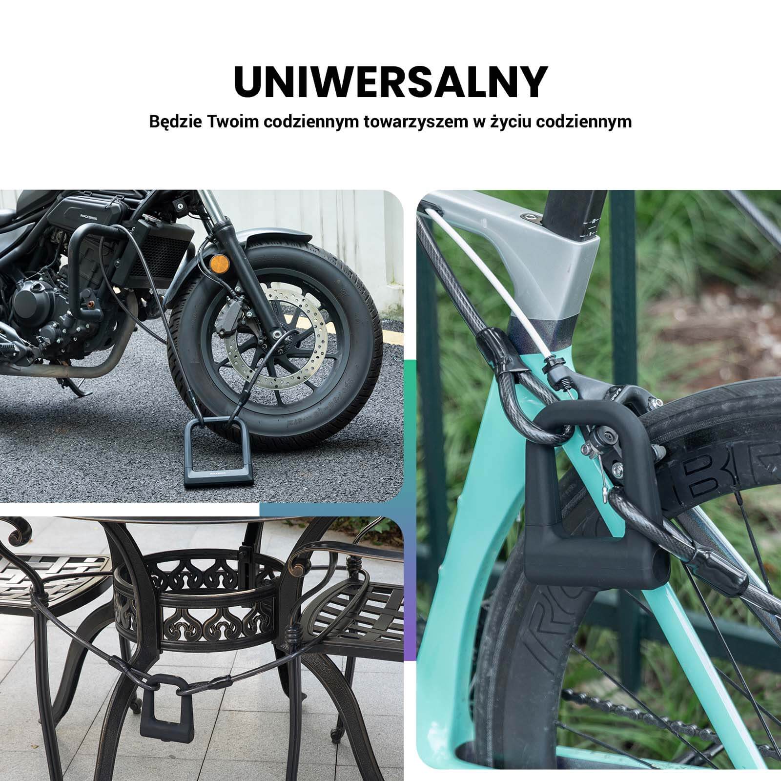 Linka Stalowa Zabezpieczająca 2 m do Roweru Motocykla Skutera Wózka - Image 6
