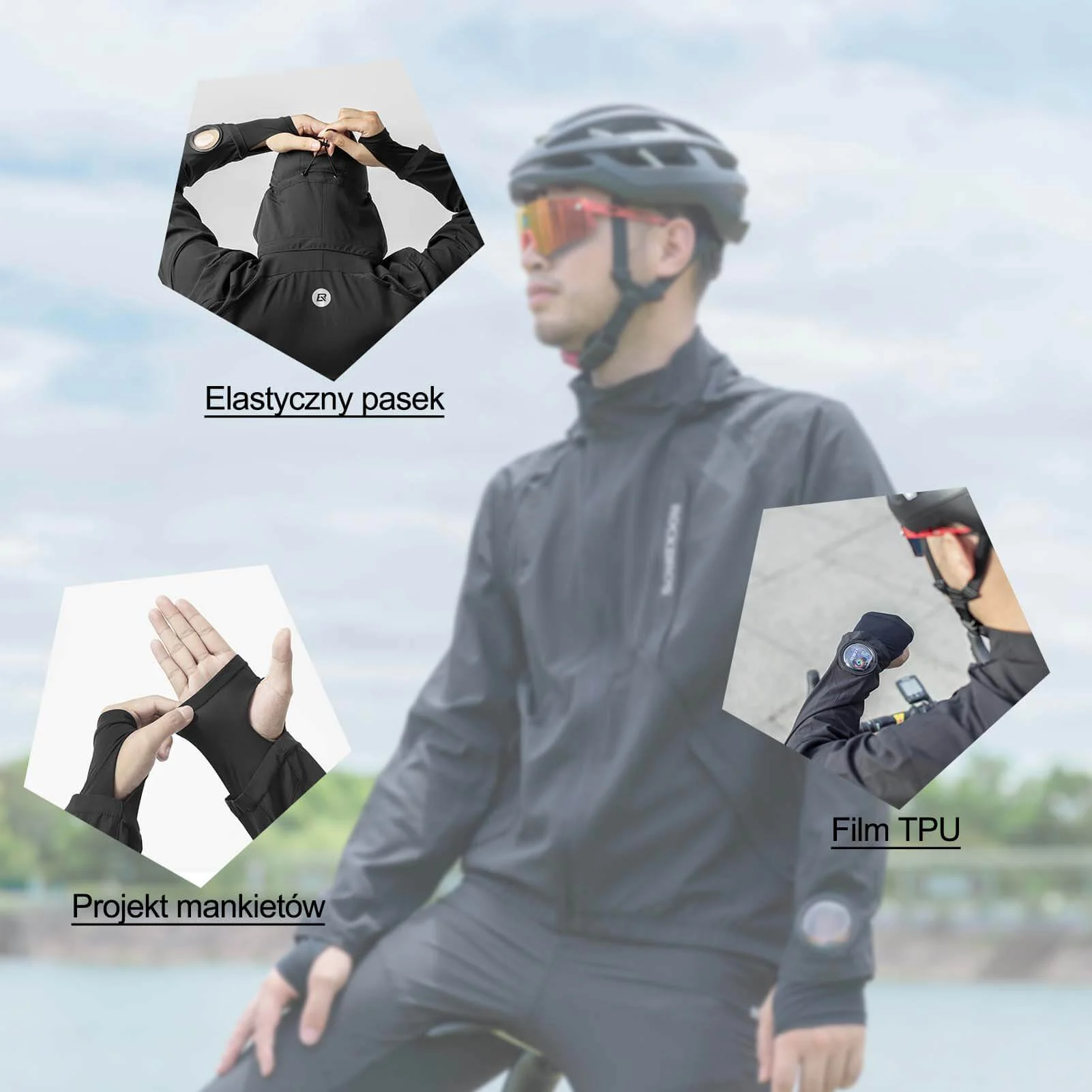 ROCKBROS Męska Kurtka Rowerowa Elastyczna Kurtka Miękkie Powłoki Softshell M-4XL - Image 5