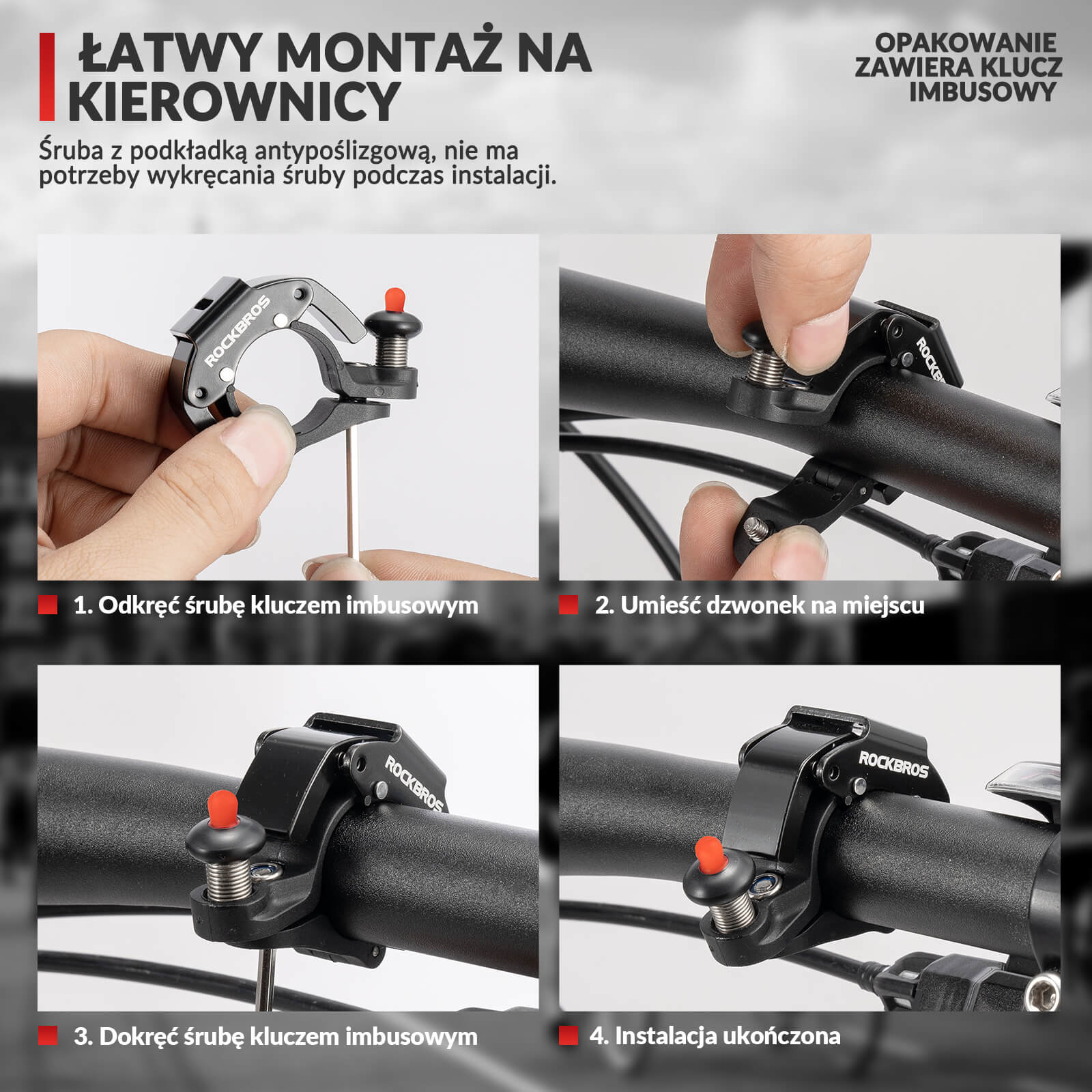 Dzwonek Rowerowy na Kierownicę 22,2mm Głośny 100db -LD-R - Image 5