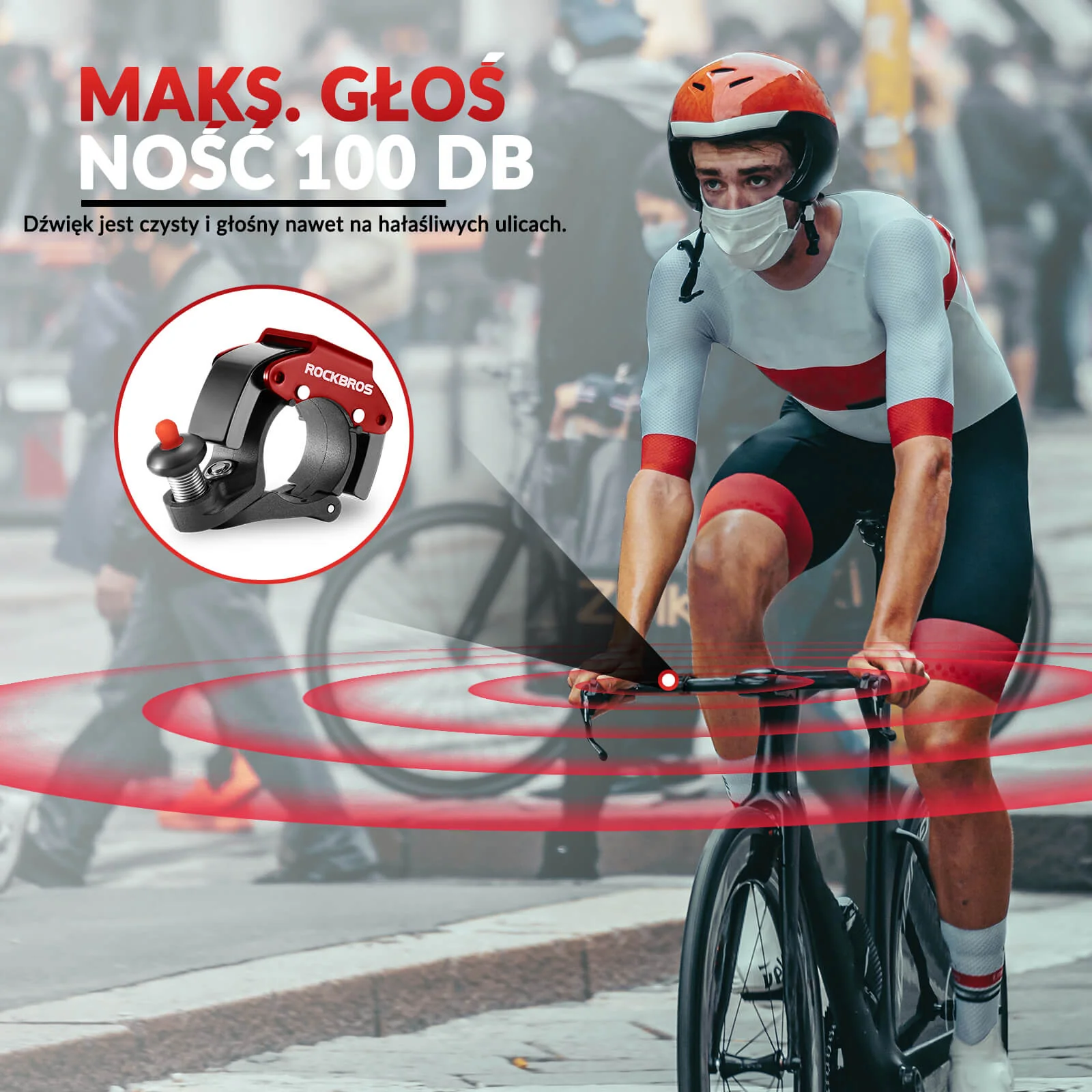 Dzwonek Rowerowy na Kierownicę 22,2mm Głośny 100db -LD-R - Image 9