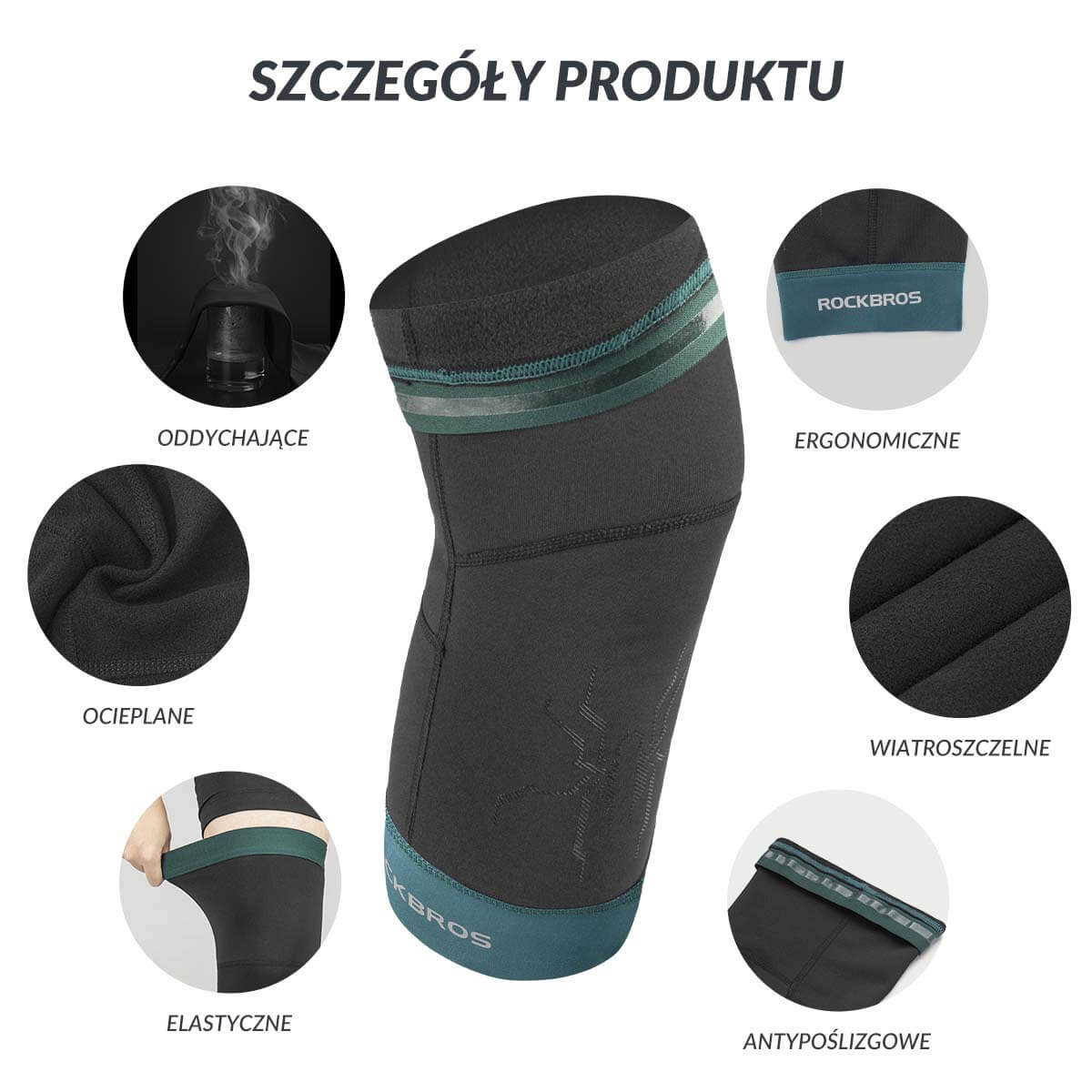 ROCKBROS Ochraniacze Sportowe na Ręce Ocieplacze Rękawy Wiatroodporne Krótki styl Uniseks - Image 10