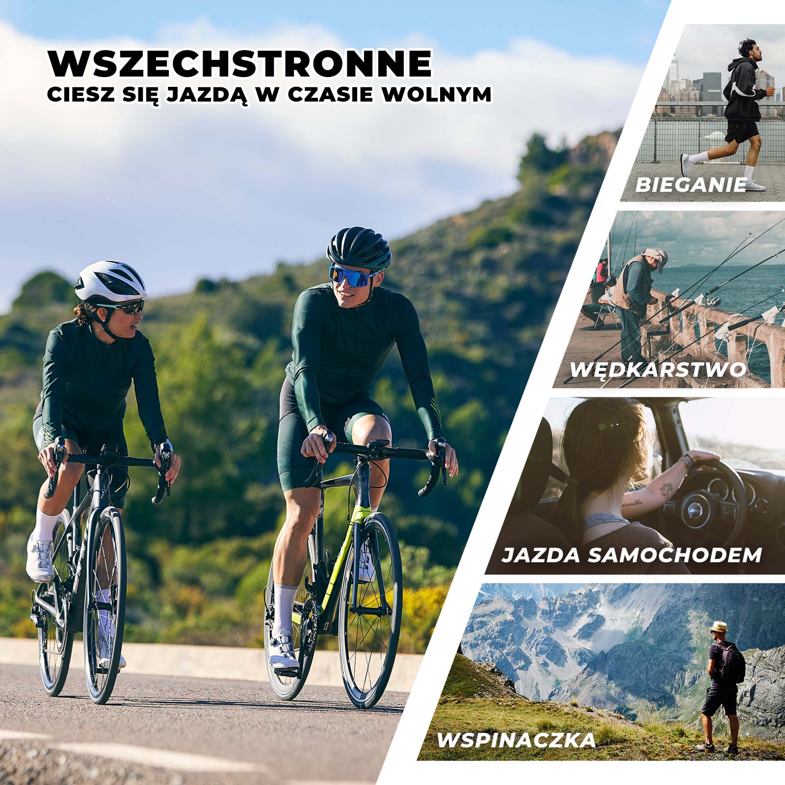 ROCKBROS Malowane Okulary Rowerowe Fotochromowe Okulary Kolarskie Wiatroszczelne UV400 - Image 14