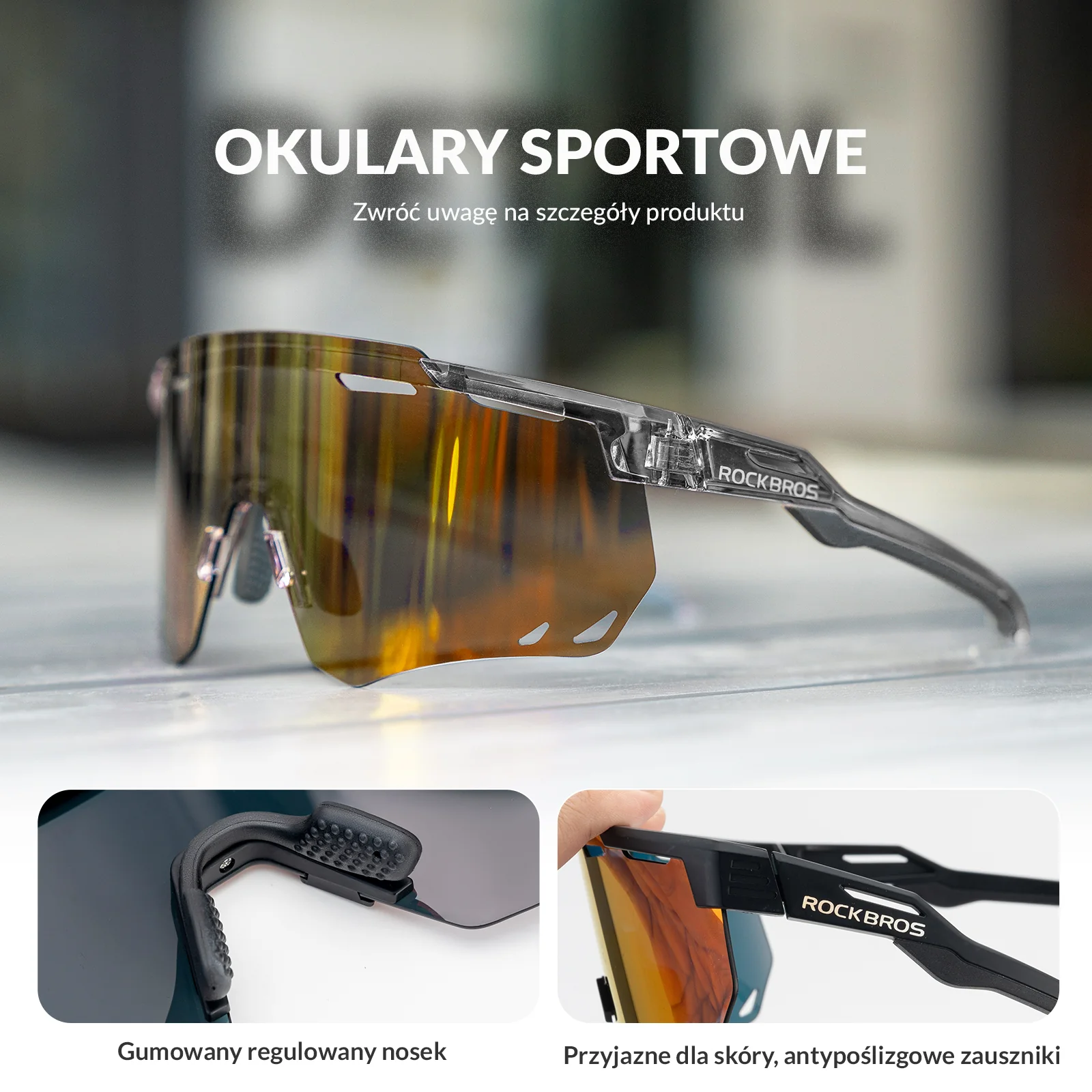 Okulary Fotochromowe Przeciwsłoneczne Rowerowe Ochrona UV400-SP323 - Image 10