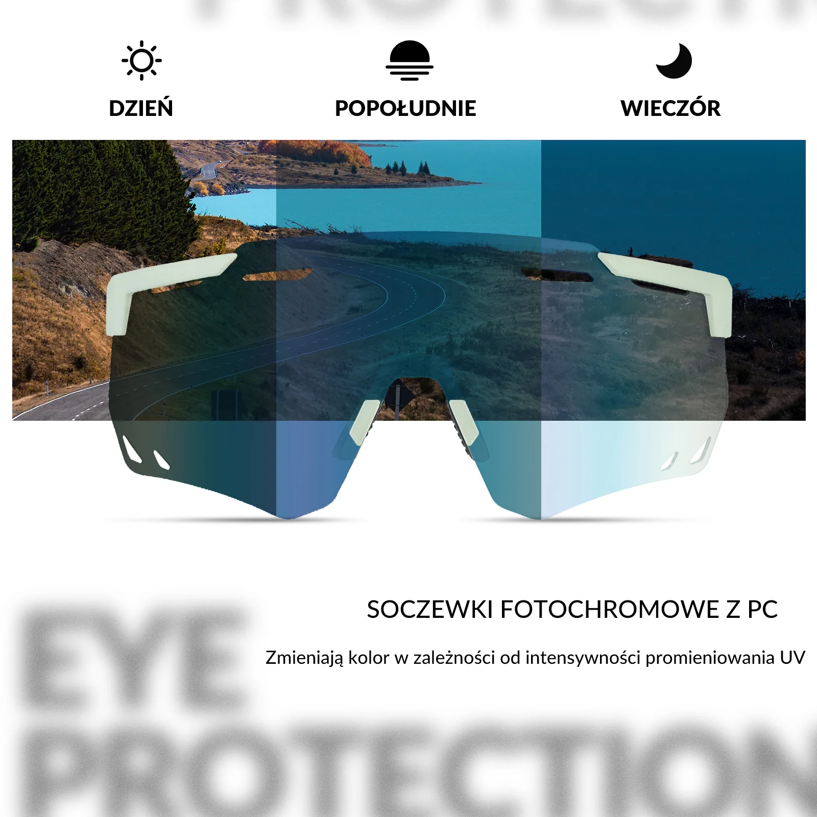Okulary Fotochromowe Przeciwsłoneczne Rowerowe Ochrona UV400-SP323 - Image 14