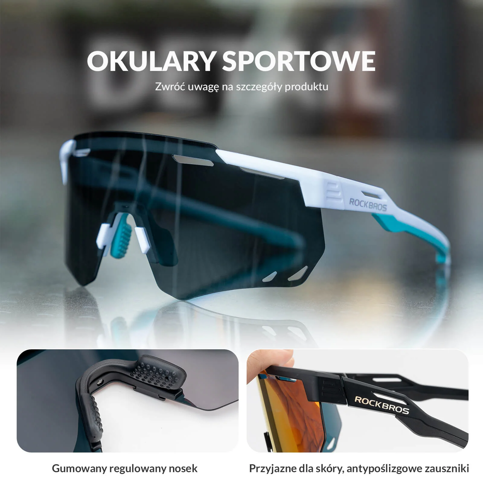 Okulary Fotochromowe Przeciwsłoneczne Rowerowe Ochrona UV400-SP323 - Image 20