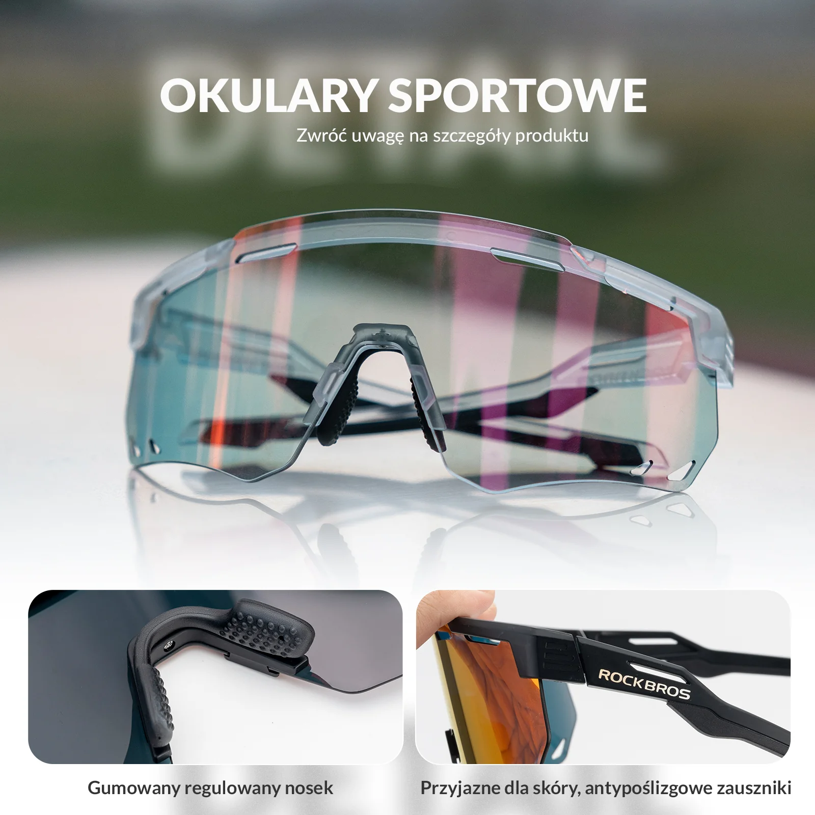 Okulary Fotochromowe Przeciwsłoneczne Rowerowe Ochrona UV400-SP323 - Image 27