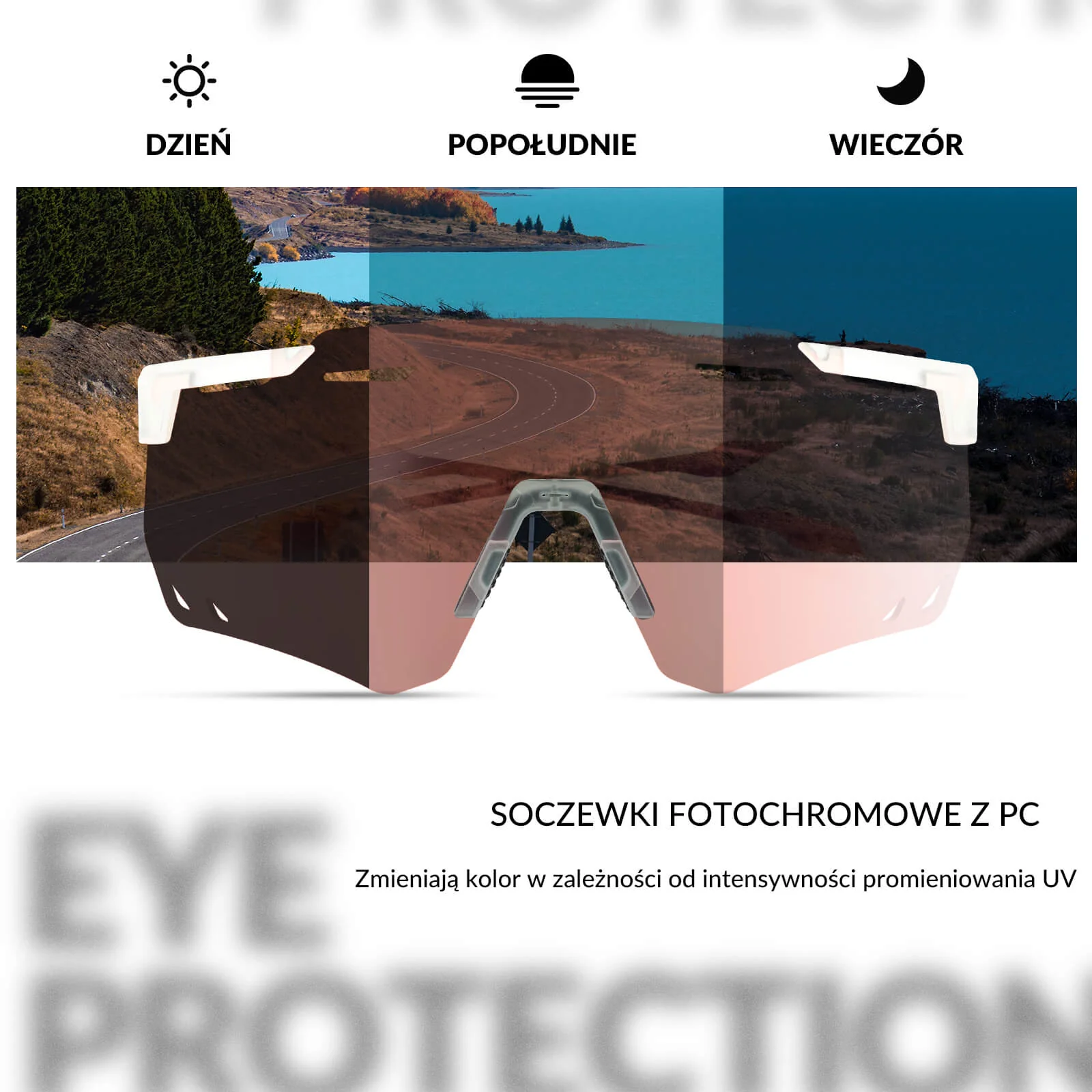Okulary Fotochromowe Przeciwsłoneczne Rowerowe Ochrona UV400-SP323 - Image 31