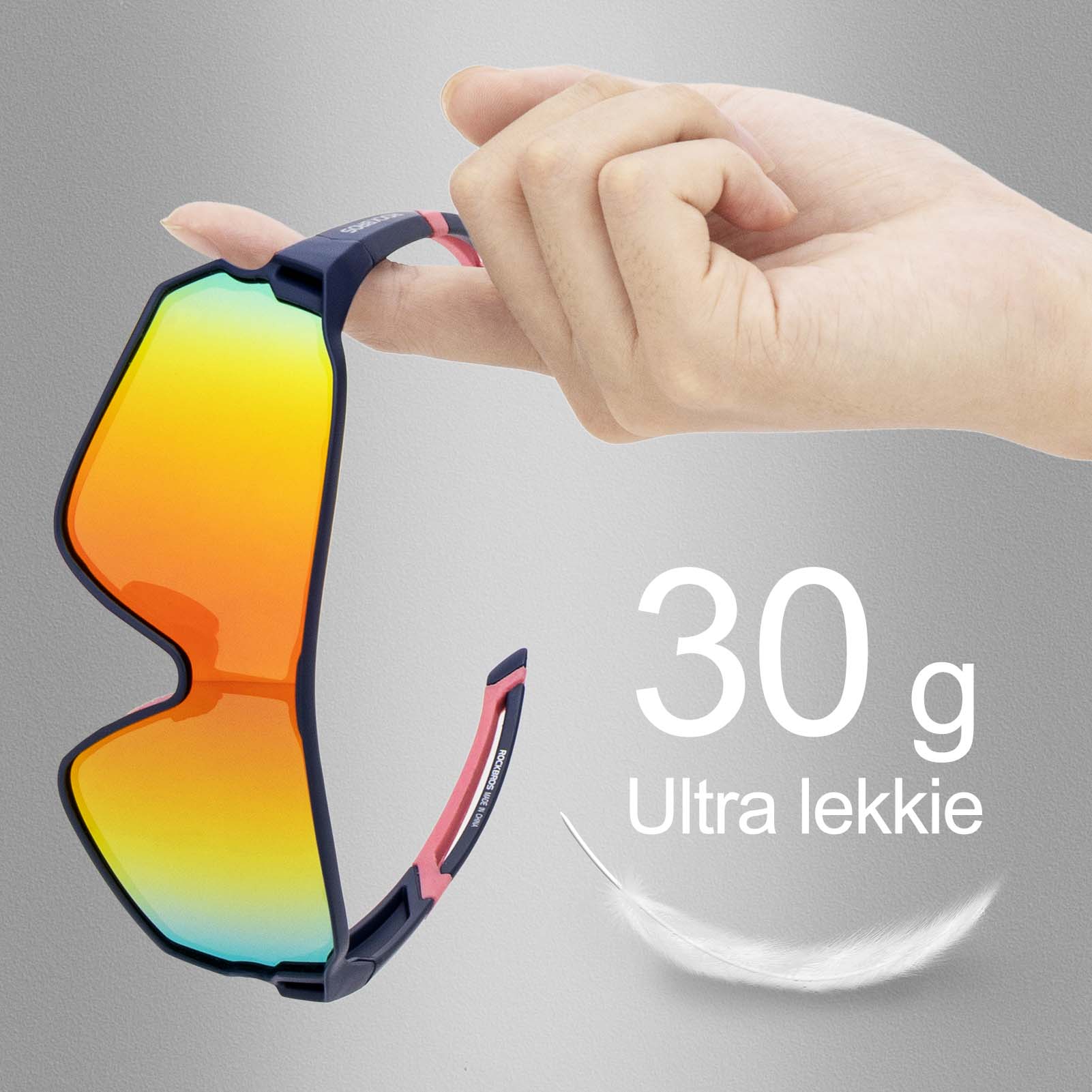 ROCKBROS Okulary Rowerowe Przeciwsłoneczne Kolarskie Polaryzacja Ochrona UV - Image 4